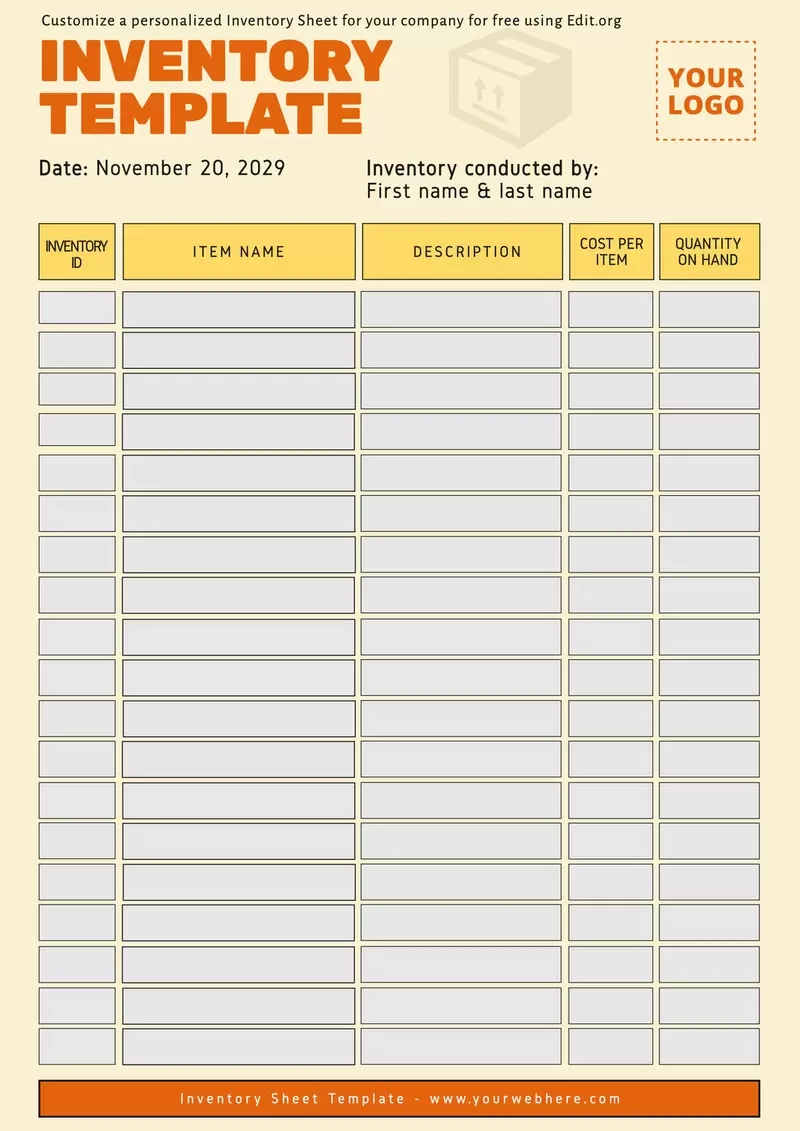 Create Free Inventory Tracking Spreadsheets in Free Printable Inventory Sheets Business