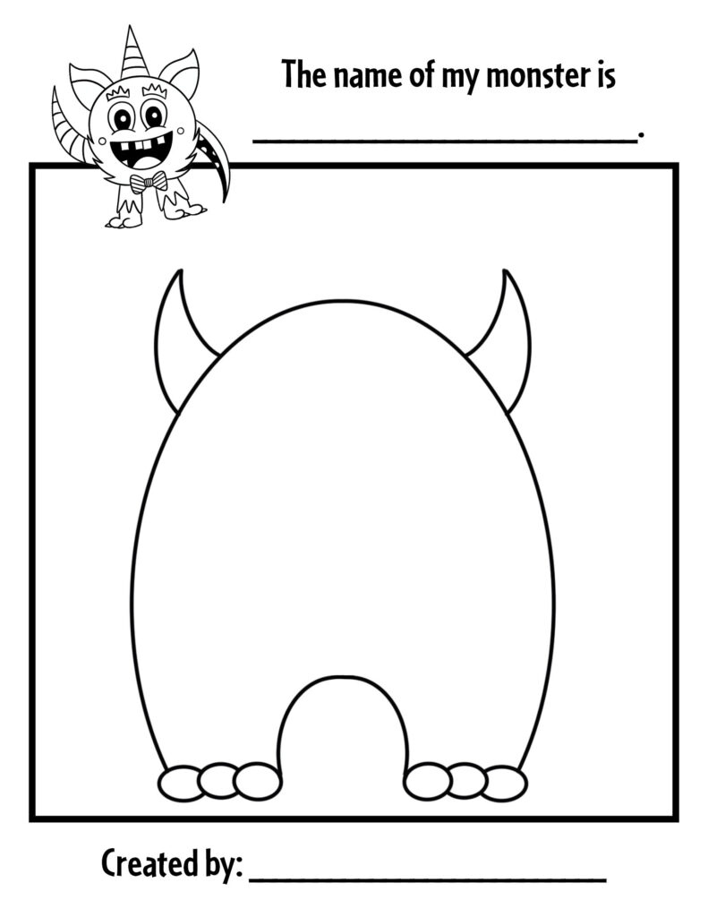 Create Your Own Monster! ⋆ The Hollydog Blog within Free Printable Monster Templates