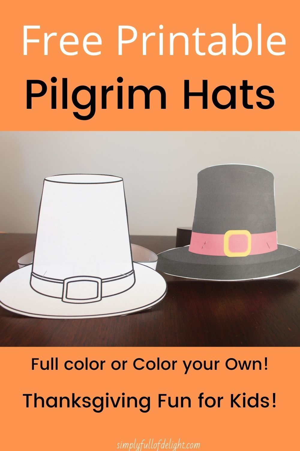 Create Your Own Pilgrim Hat - Quick &amp;amp; Simple Diy Tutorial with Free Printable Pilgrim Hat Pattern