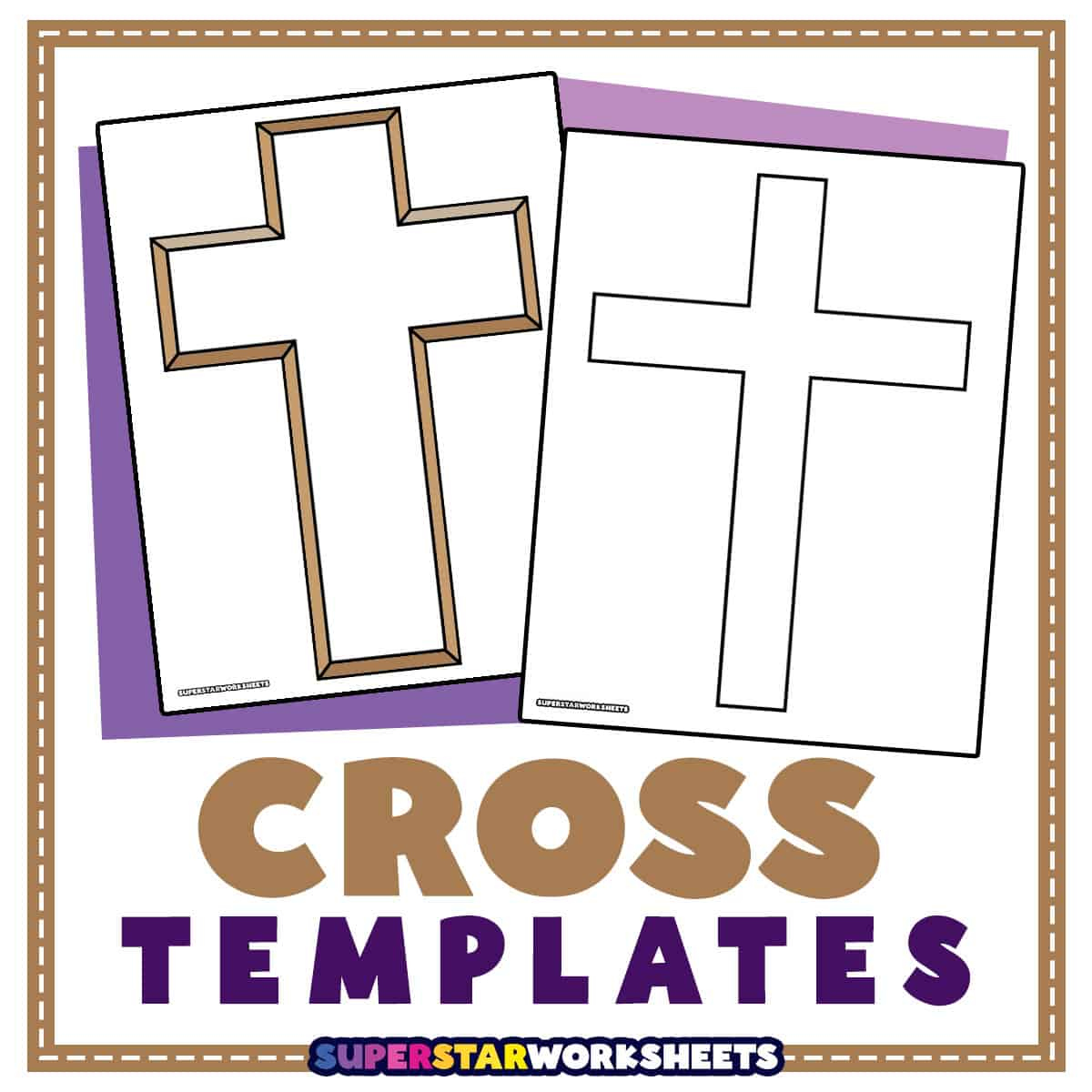 Cross Templates - Superstar Worksheets within Free Printable Cross Patterns