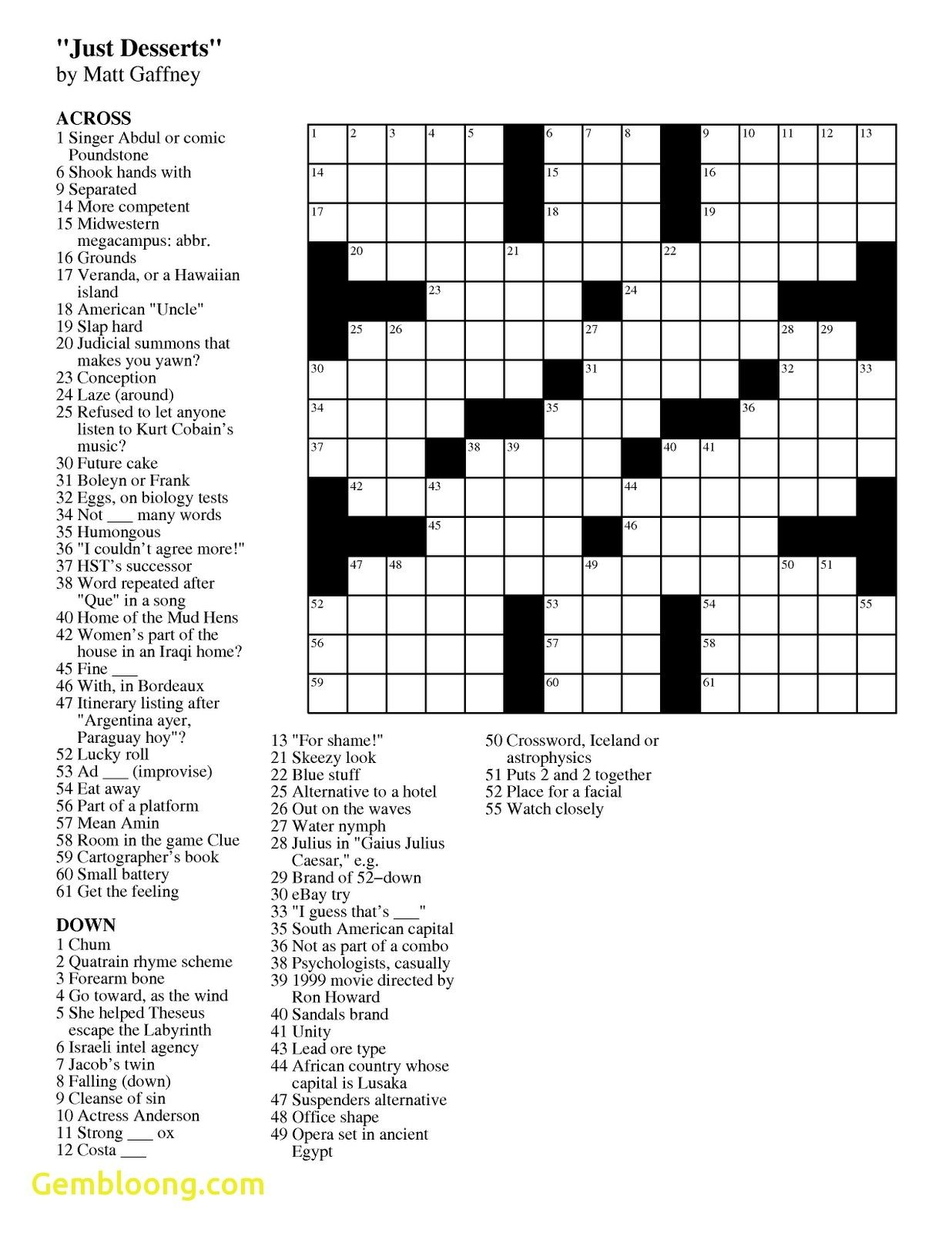 Crosswords Usa Today - Silopechatter with regard to Usa Today Crossword Puzzles Printable Free