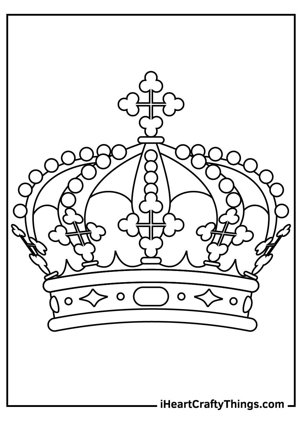 Crown Coloring Pages (100% Free Printables) throughout Free Printable Crown