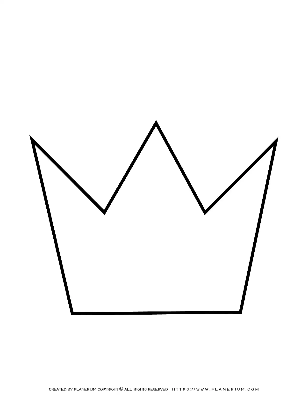 Crown - Free Printable Template | Planerium for Free Printable Crown