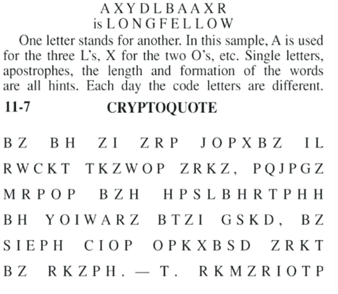 Cryptoquip Puzzles Free Printable inside Free Printable Cryptoquip Puzzles