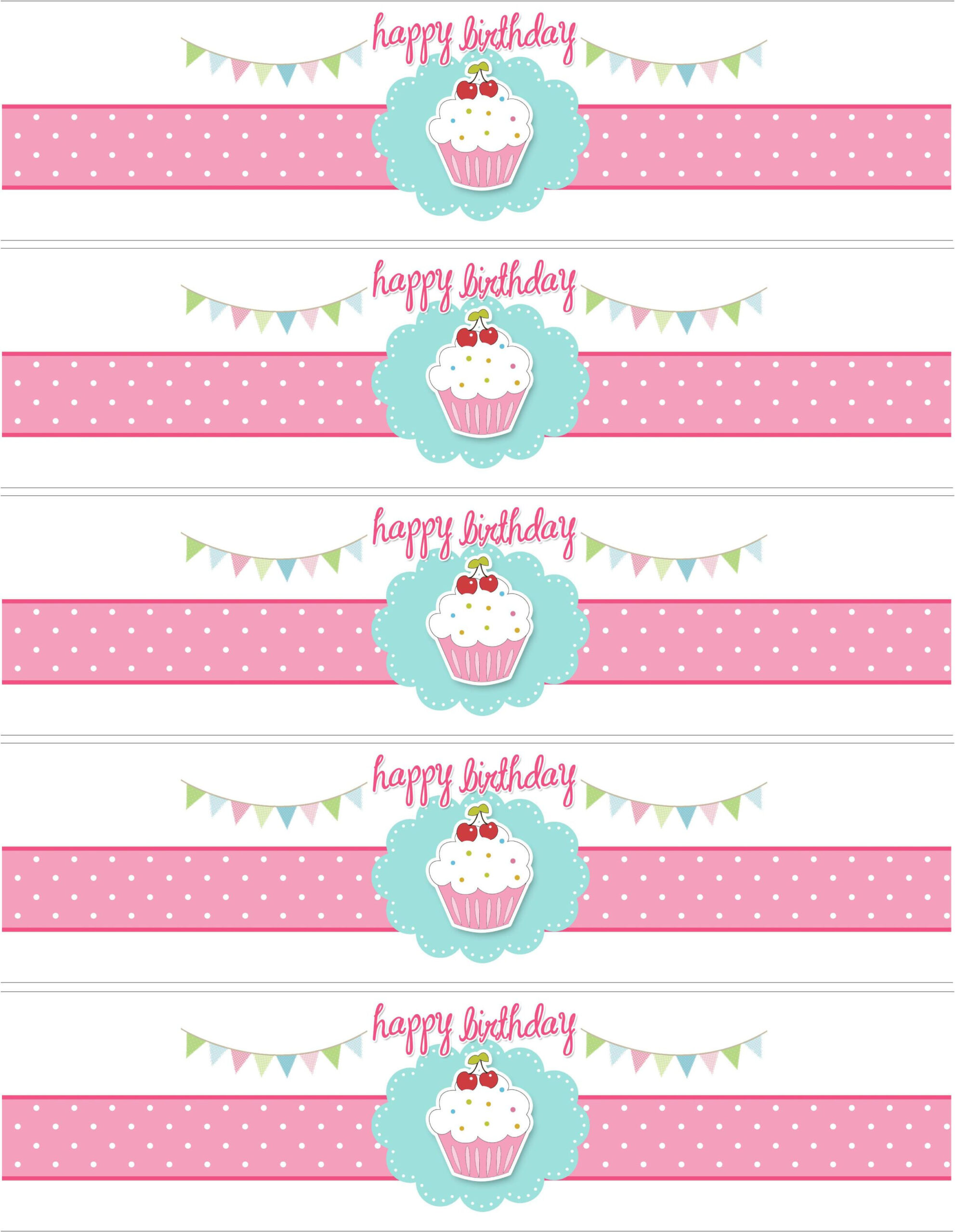 Cupcake Birthday Party With Free Printables | Water Bottle Labels in Free Printable Water Bottle Labels For Birthday