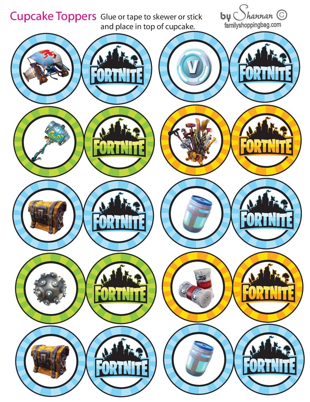 Cupcake Toppers Fortnite within Free Printable Fortnite Cupcake Toppers