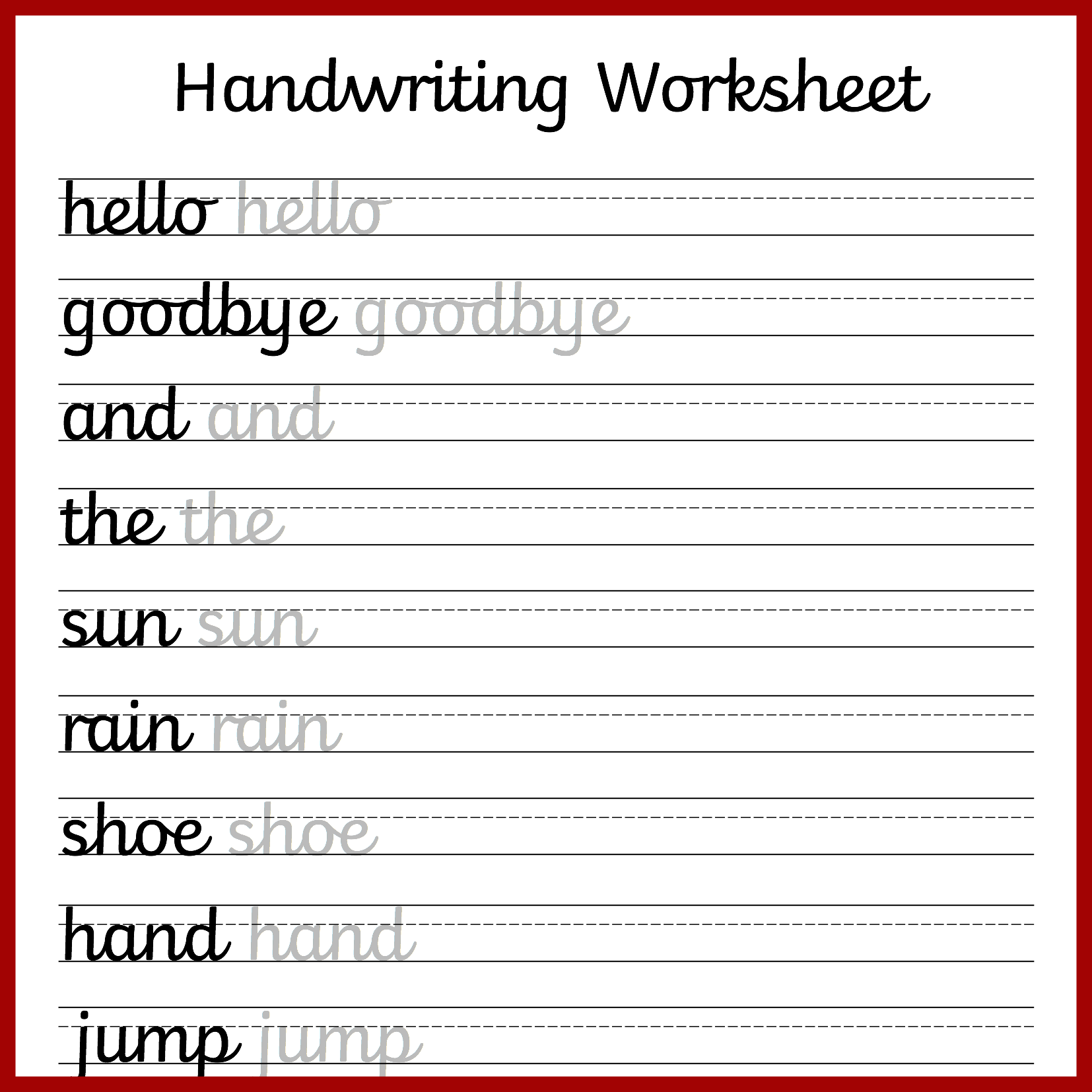 Cursive Handwriting Worksheets – Free Printable! | Mama Geek in Free Printable Cursive Handwriting Worksheets