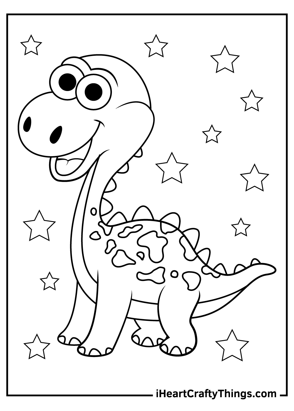 Cute Dinosaurs Coloring Pages (100% Free Printables) with Free Printable Dinosaur Coloring Pages