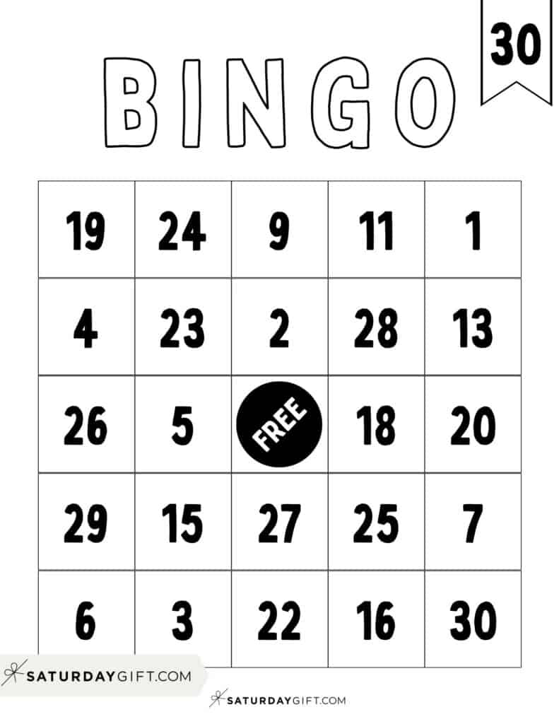 Cute &amp;amp; Free Printable Bingo Cards - 30 Cards + Calling Sheet inside Free Printable Bingo Cards Random Numbers