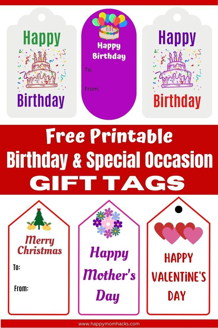 Cute Free Printable Gift Tags Templates Pdf | Happy Mom Hacks with Free Printable Toe Tags