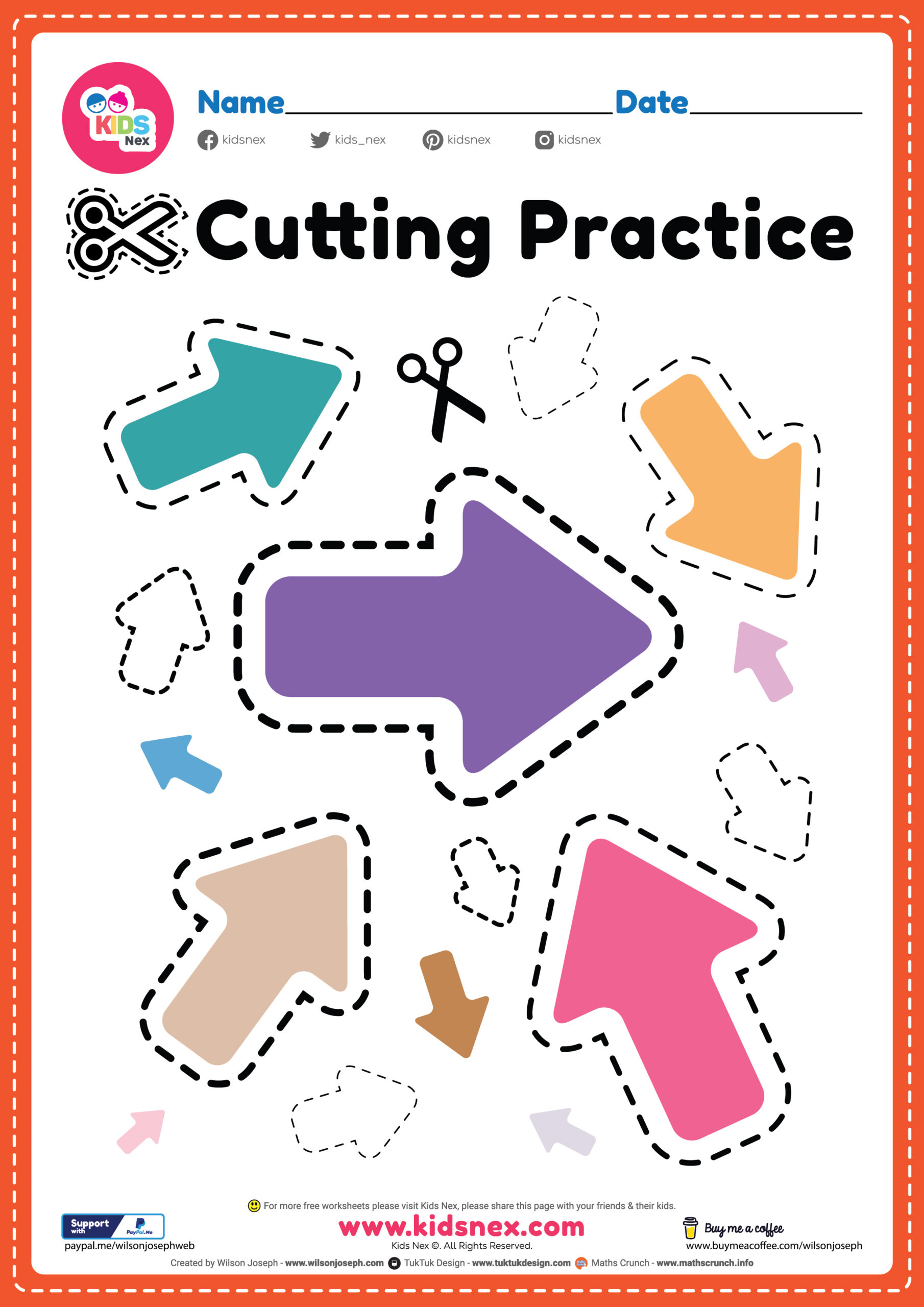 Cutting Activities For Fine Motor Skills Free Printable Pdf with regard to Free Printable Fine Motor Skills Worksheets