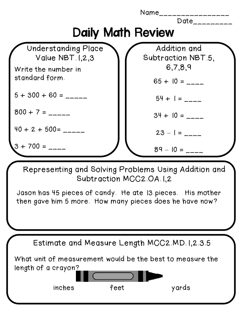 Daily Math Pages (Freebie!) - Mandy&amp;#039;S Tips For Teachers inside Free Printable Daily Math Warm Ups