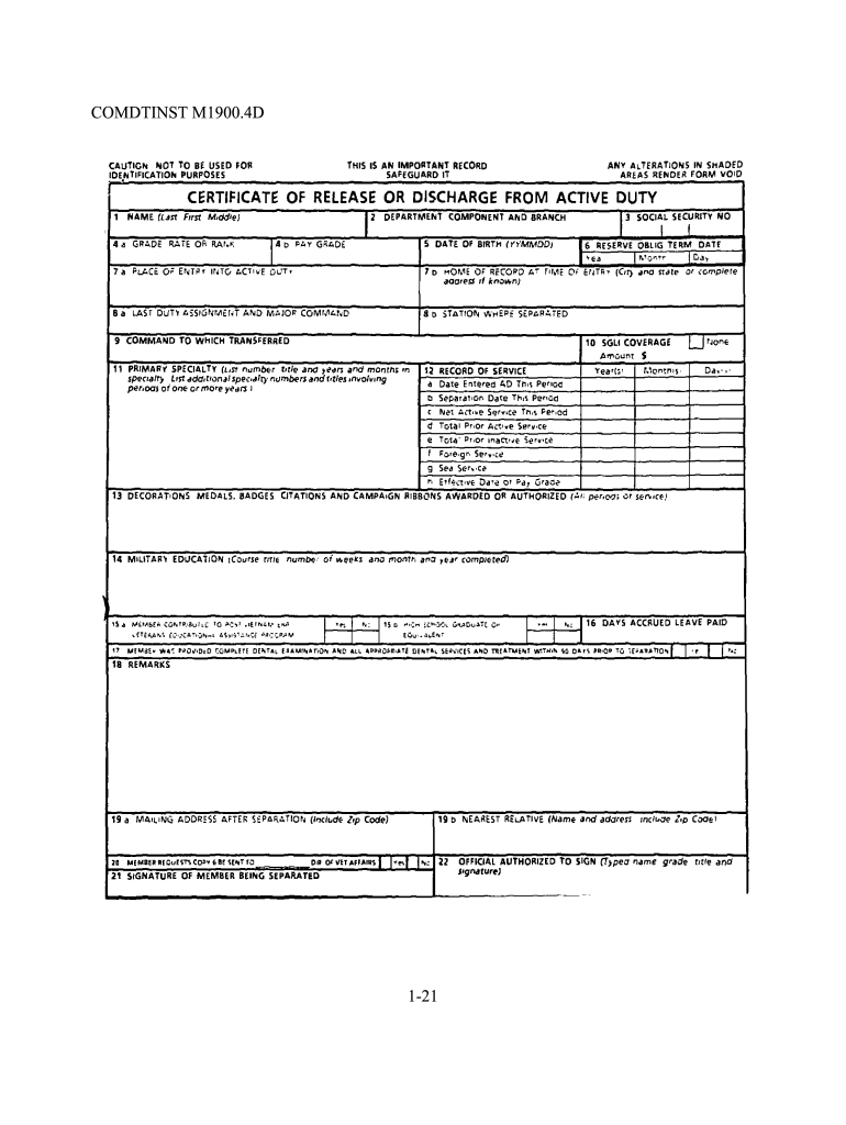 Dd 214 Form Pdf - Fill Online, Printable, Fillable, Blank | Pdffiller in Free Printable Dd214 Form