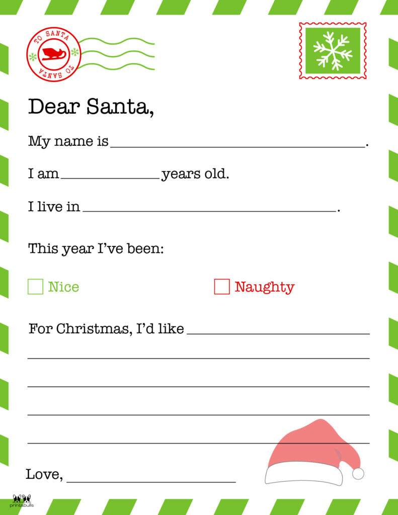 Dear Santa Letter Printables - Free | Printabulls with regard to Free Printable Santa Letter Paper