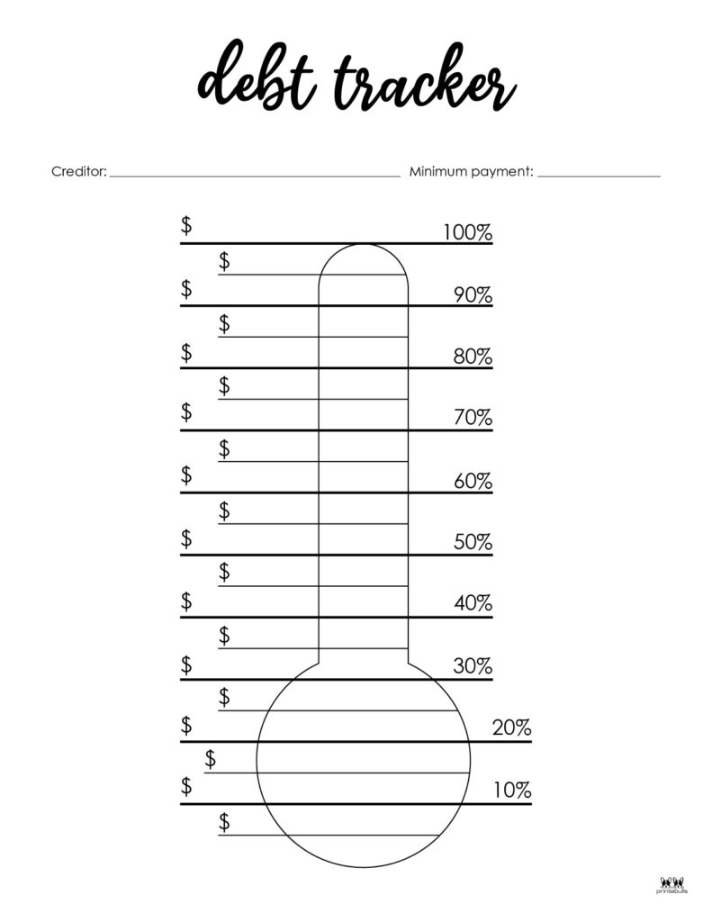 Debt Trackers &amp;amp; Debt Snowball Worksheets - 35 Pages | Printabulls throughout Free Printable Debt Free Charts