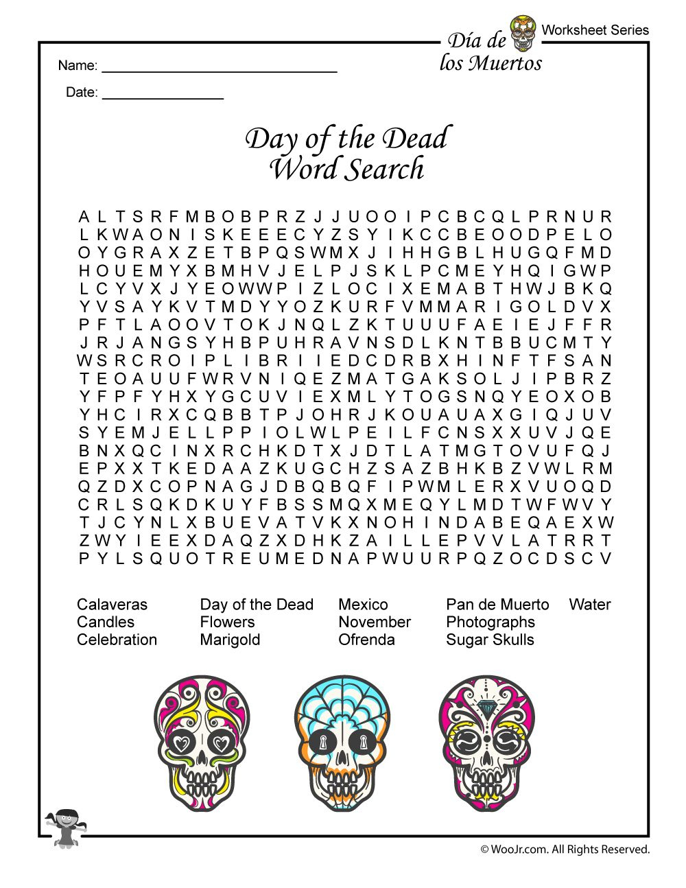 Dia De Los Muertos Worksheet - Day Of The Dead Activities And regarding Free Printable Day Of The Dead Worksheets