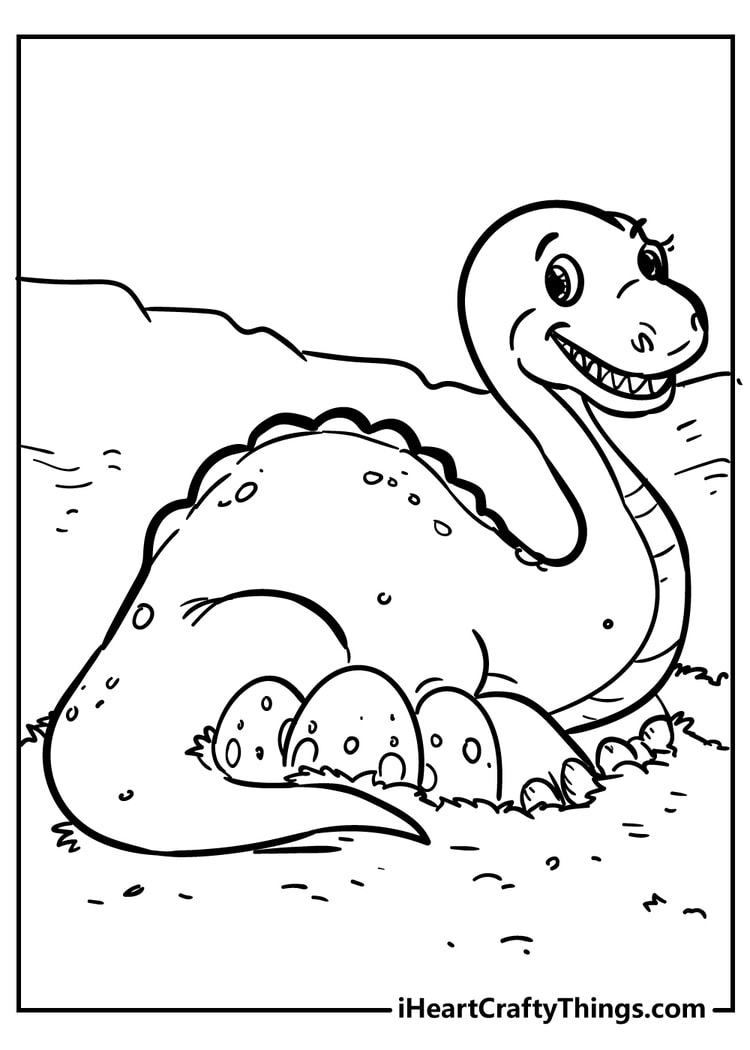 Dinosaur Coloring Pages - (100% Free Printables) in Free Printable Dinosaur Coloring Pages