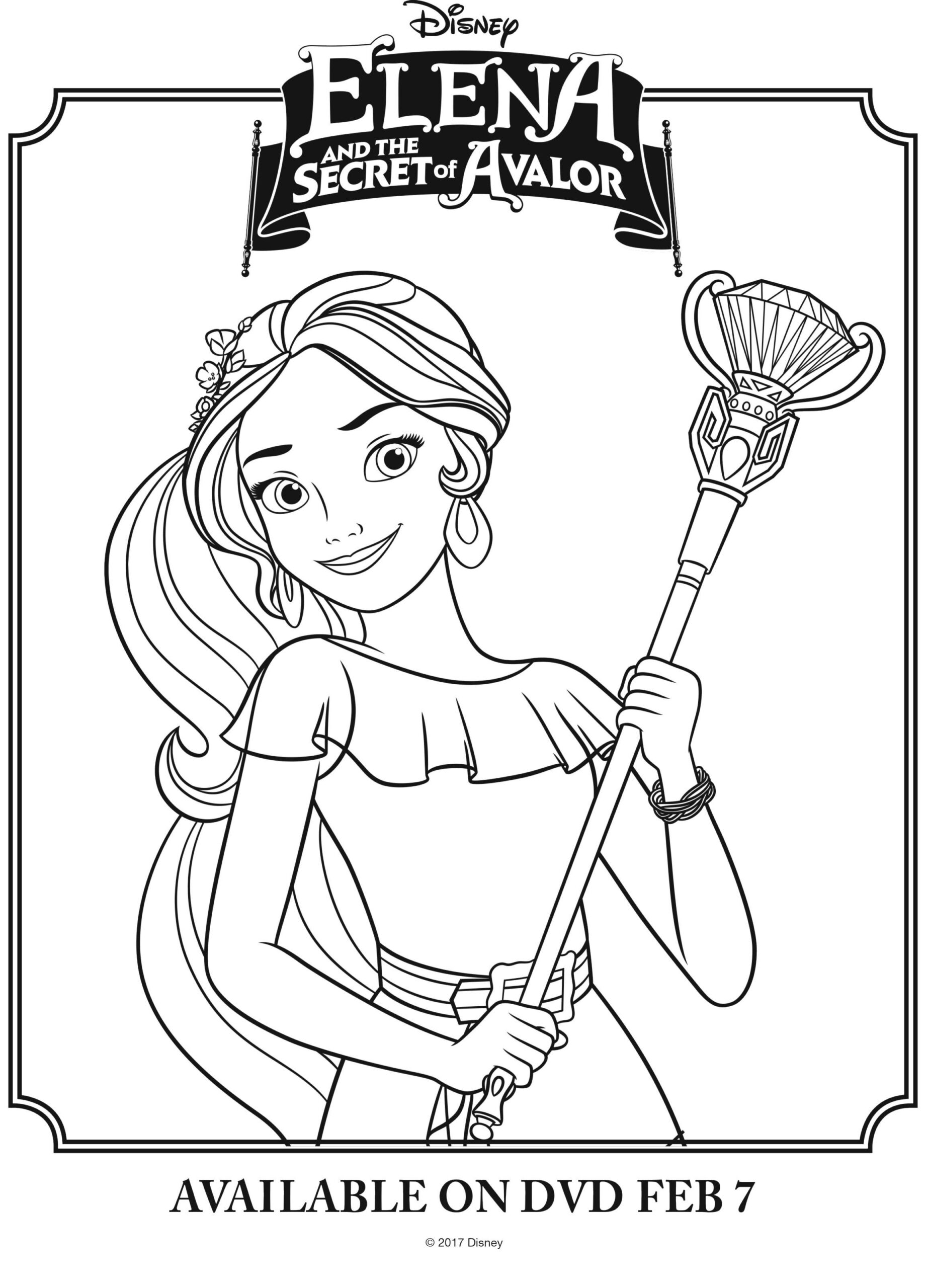 Disney Elena Of Avalor Free Printable Coloring Page | Princess throughout Elena Of Avalor Free Printables