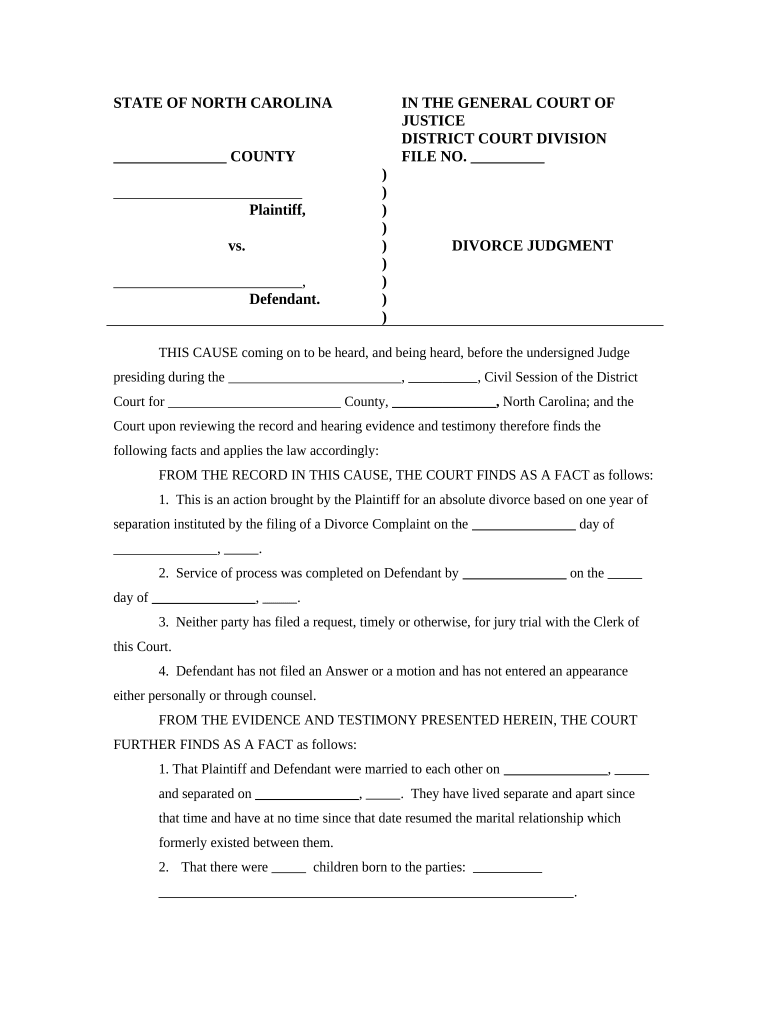 Divorce Papers Sample: Fill Out &amp;amp; Sign Online | Dochub with regard to Free Printable Divorce Papers For North Carolina