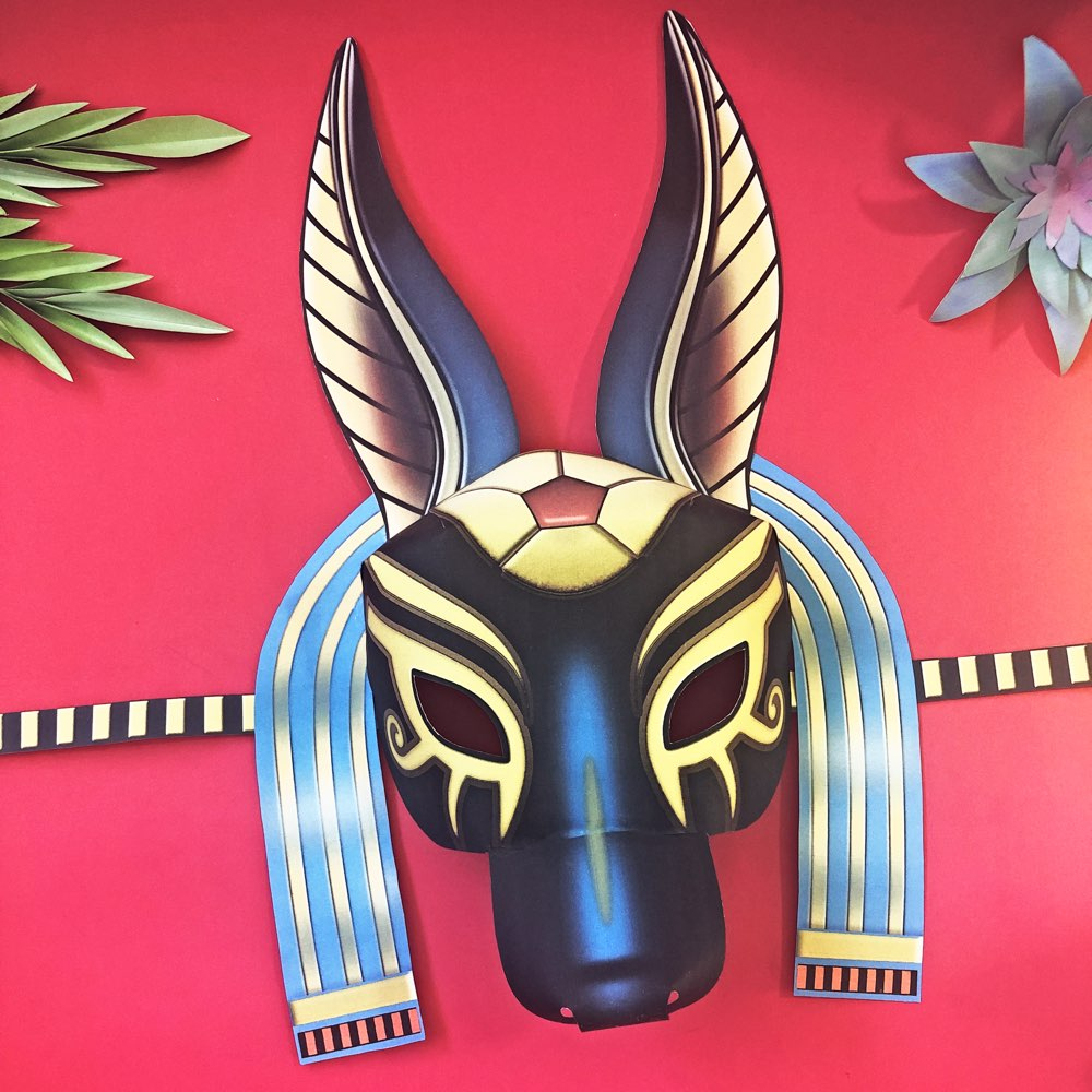 Diy Anubis Mask Template. Paper Costume Mask • Happythought within Free Printable Egyptian Masks