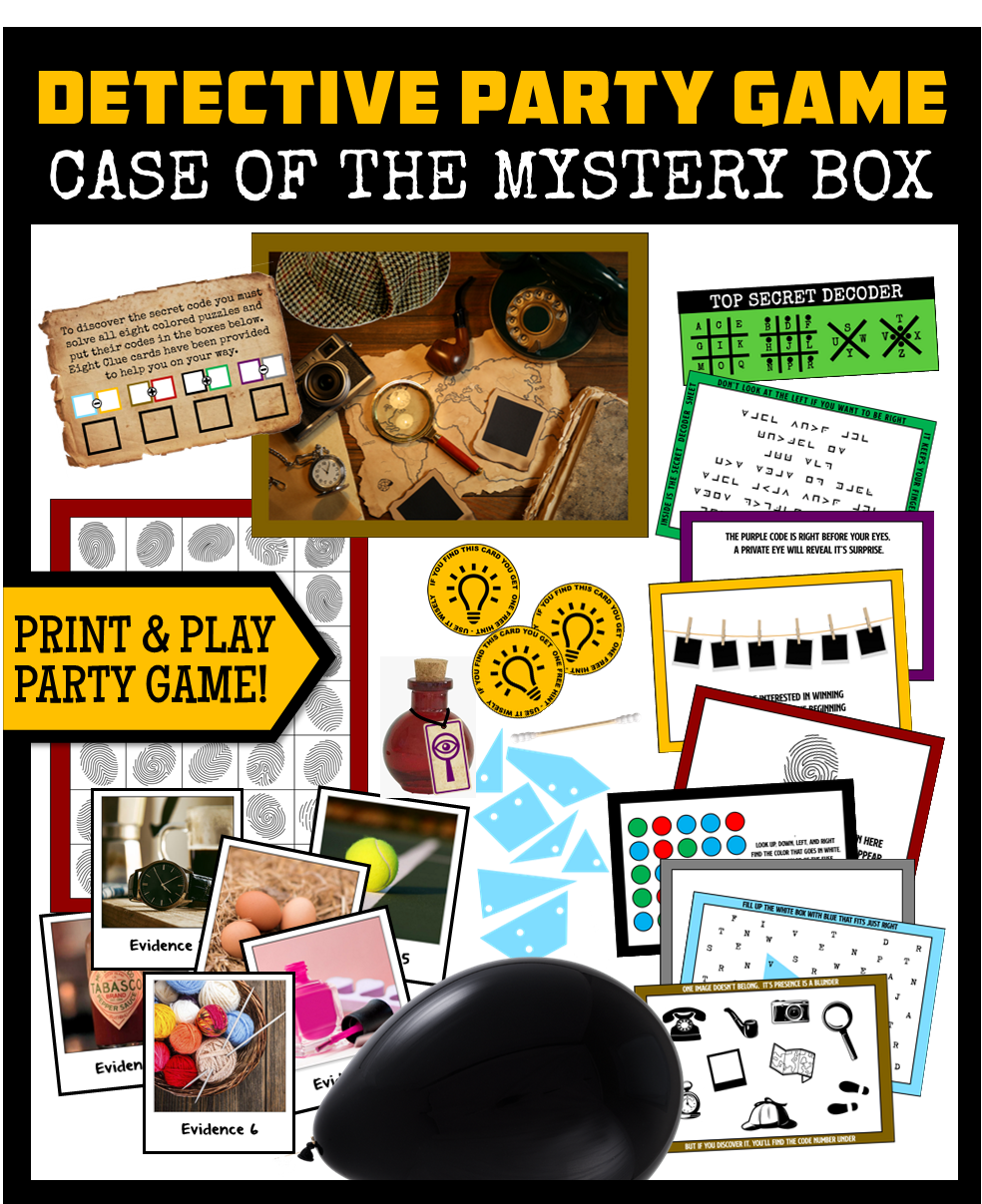 Diy Detective Mystery Party Game - Ages 10-16 - Print &amp;amp; Play! in Free Printable Mystery Games