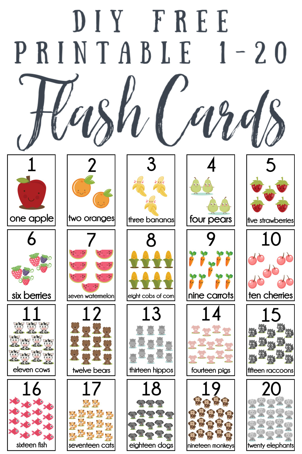 Diy Number Flash Cards Free Printable - Extreme Couponing Mom throughout Free Printable Number Cards