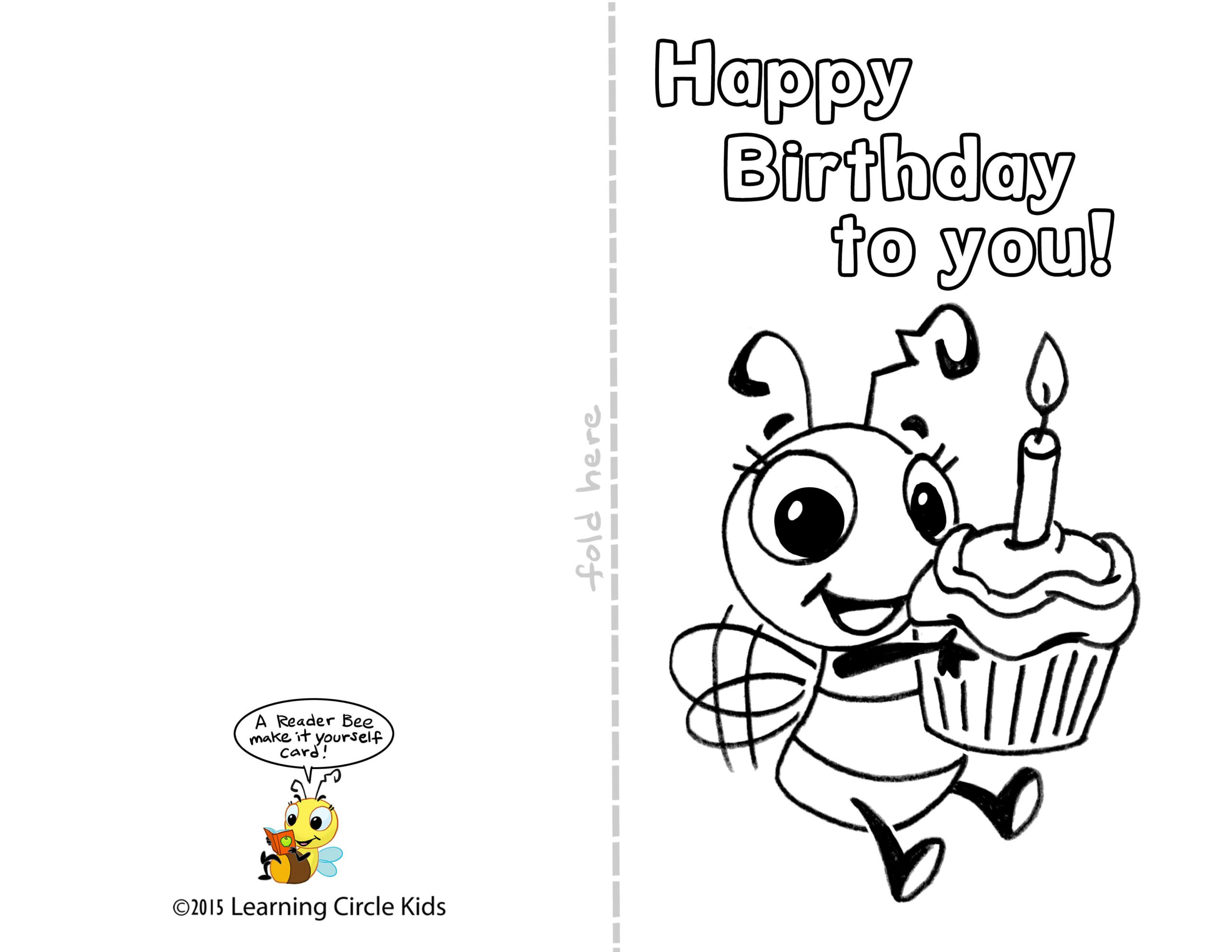 Diy Printable Birthday Card For Kids in Free Printable Birthday Cards For Kids