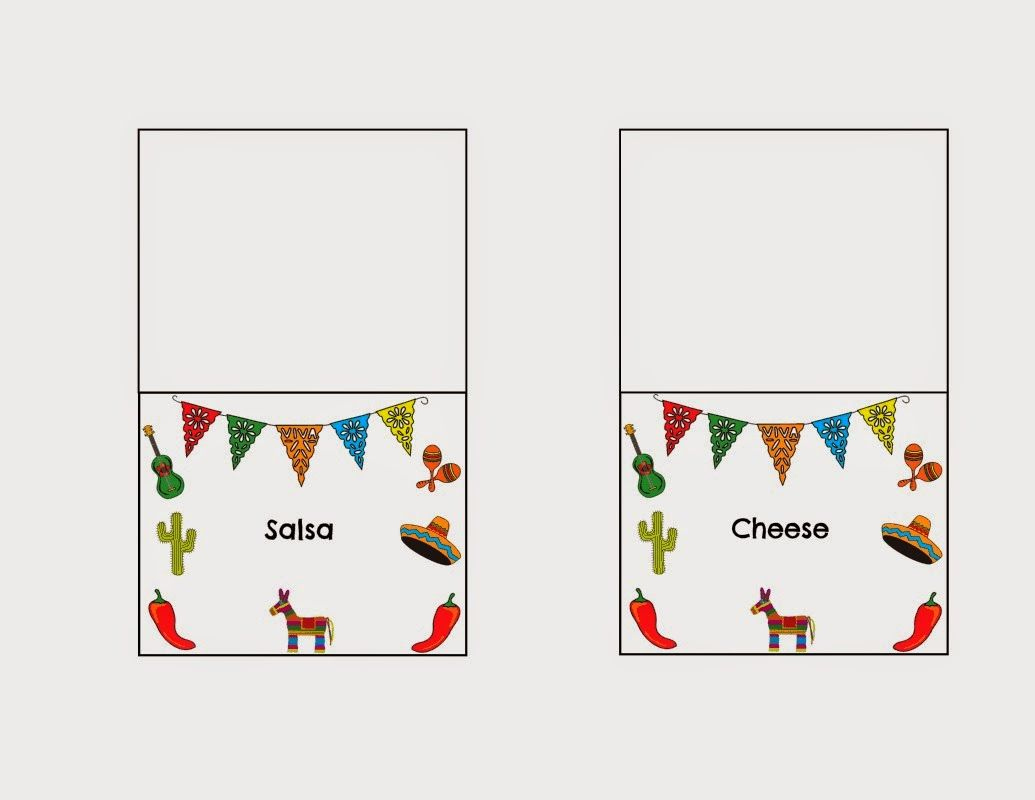 Diy Taco Bar Party - Table Tents Free Printables inside Free Printable Taco Bar Signs