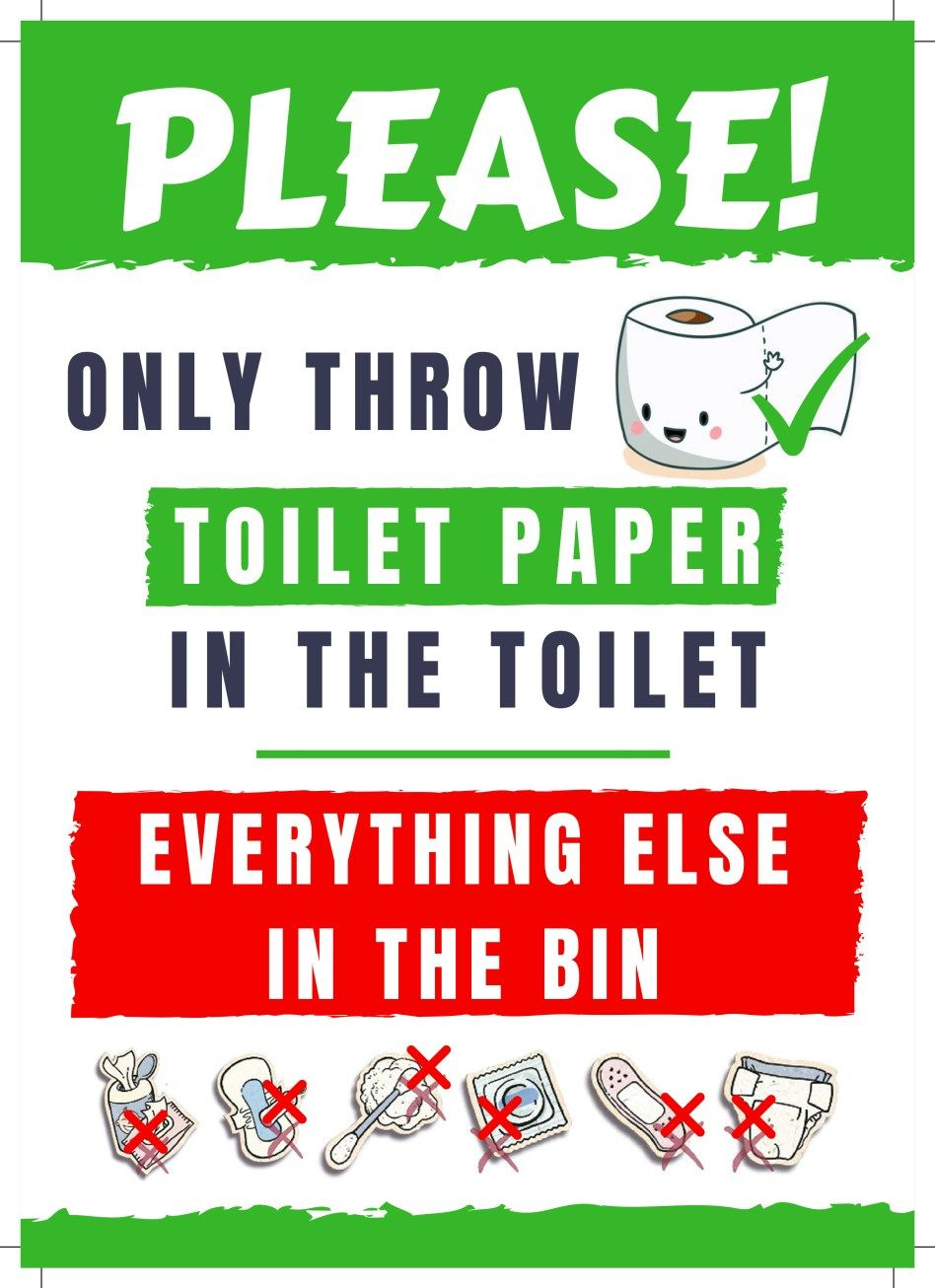 Do Not Flush Sign - Free Printable For Your Airbnb regarding Free Printable Do Not Flush Signs