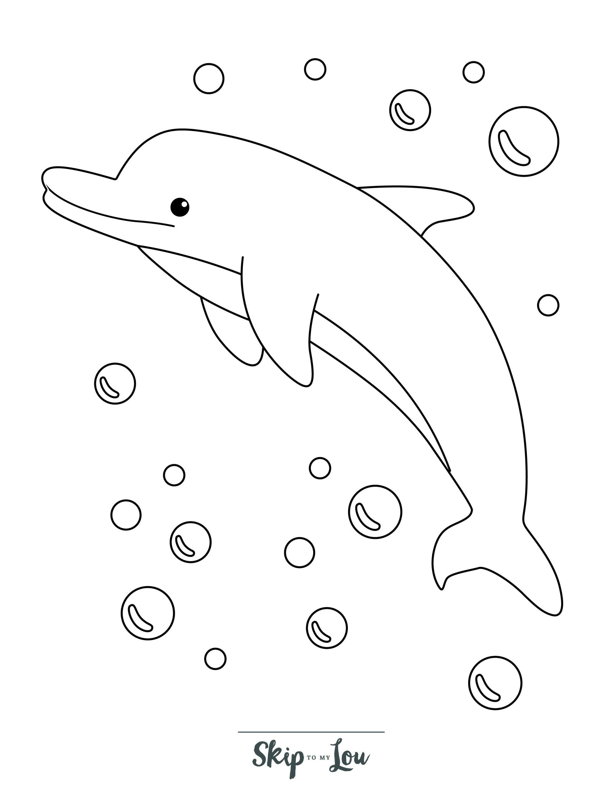 Dolphin Coloring Pages - Free Printable Images For Kids | Skip To regarding Dolphin Coloring Sheets Free Printable