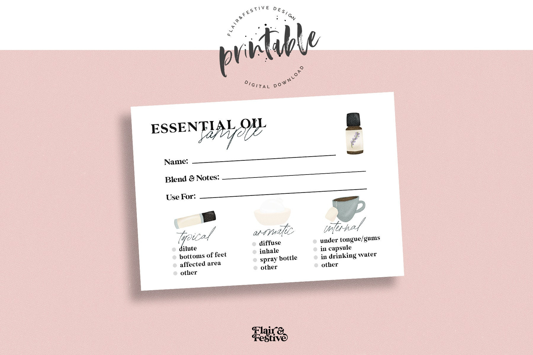 Doterra Sample Cards - Etsy Australia with regard to Free Printable Doterra Sample Cards