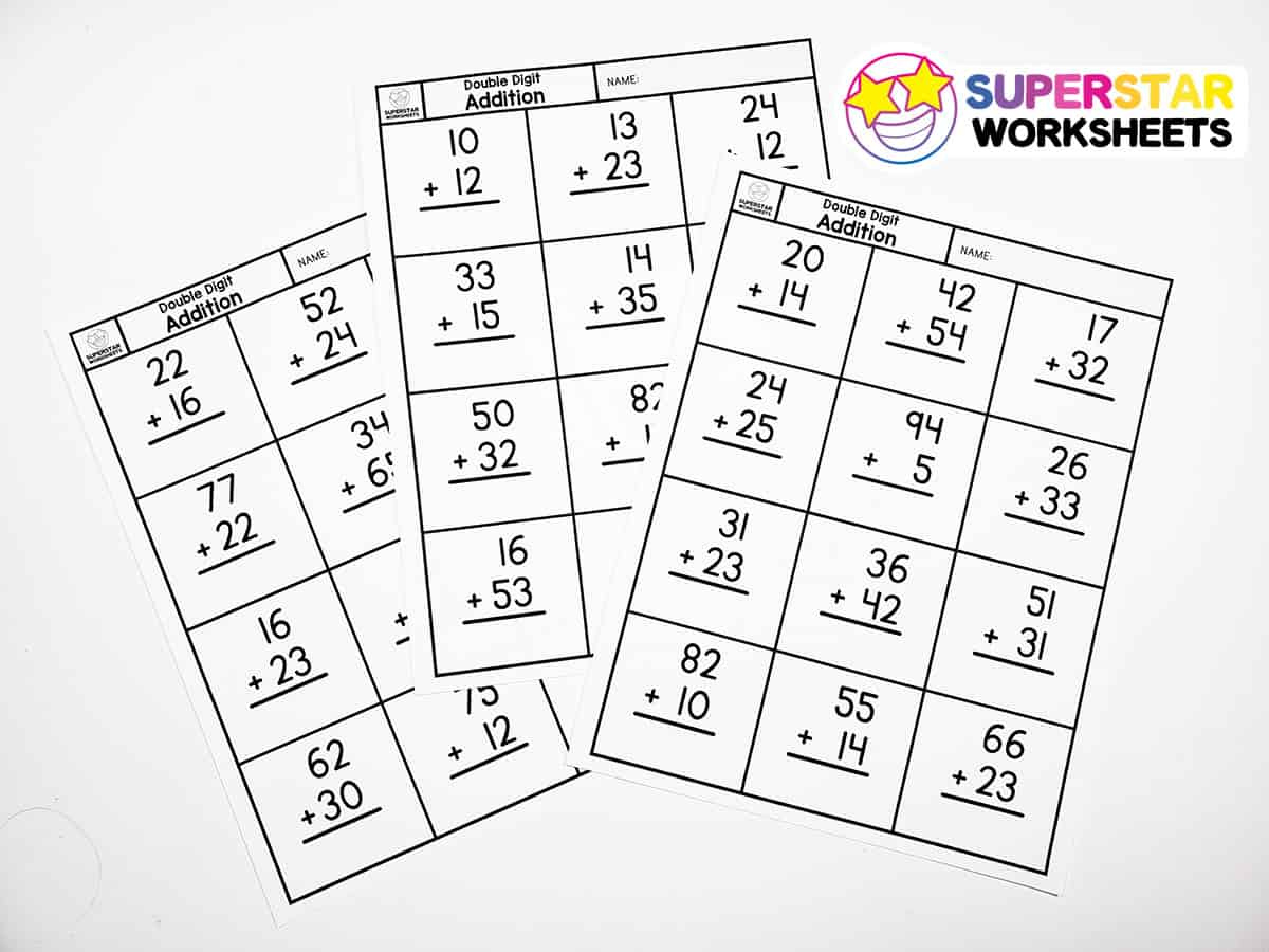 Double Digit Addition Without Regrouping - Superstar Worksheets intended for Free Printable Double Digit Addition and Subtraction Worksheets