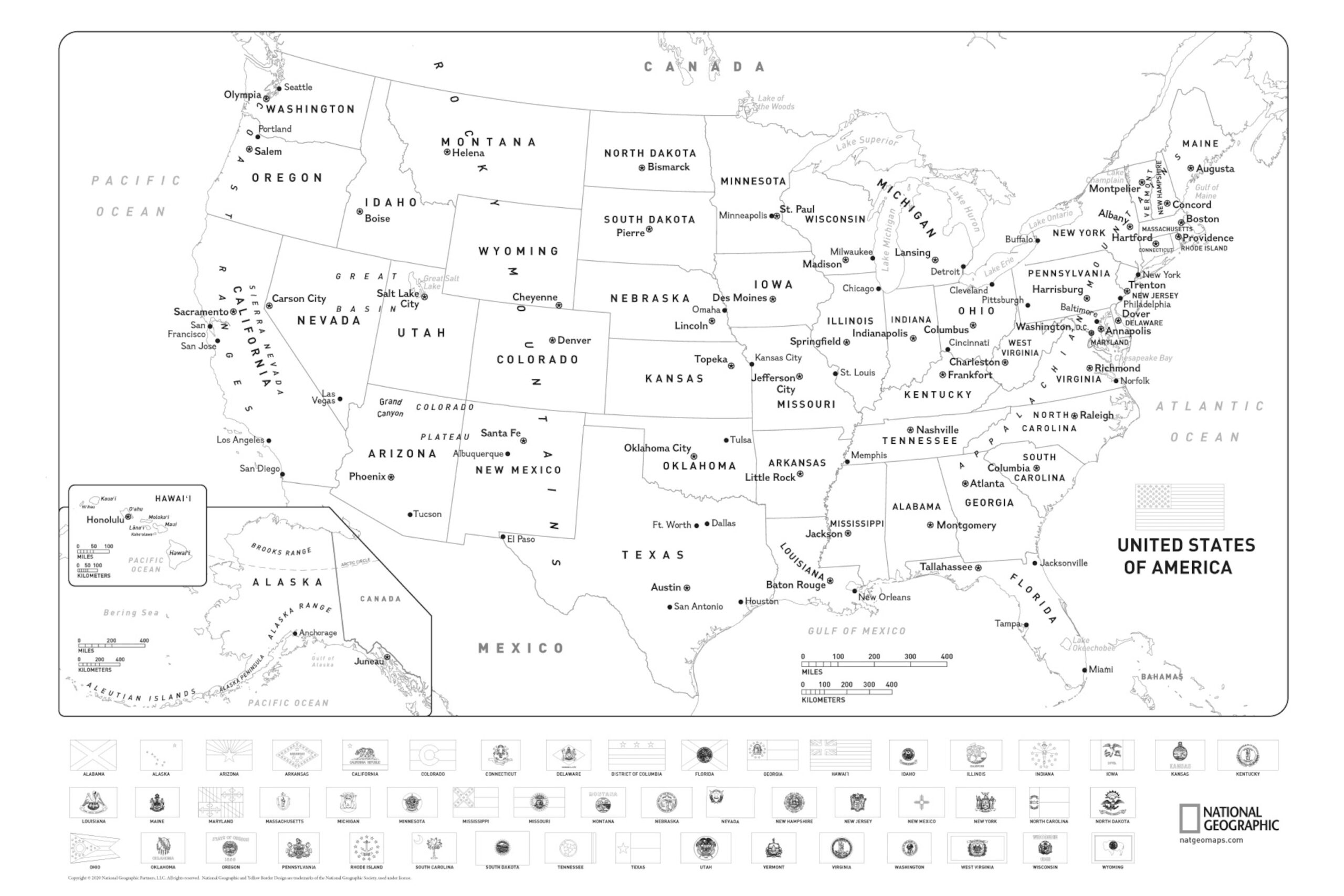 Download And Color A Free World Or United States Map With Flags for Free Printable Maps For Kids