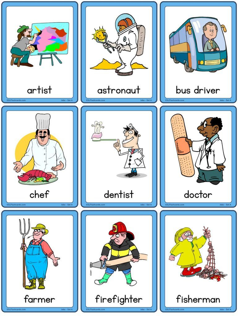 Download Free Printable Esl Flashcards regarding Free Printable Noun Picture Cards