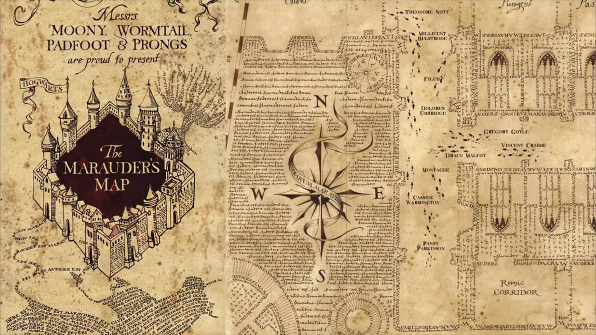 Download Free The Marauders Map Guide Wallpaper - Mrwallpaper with Free Printable Marauders Map