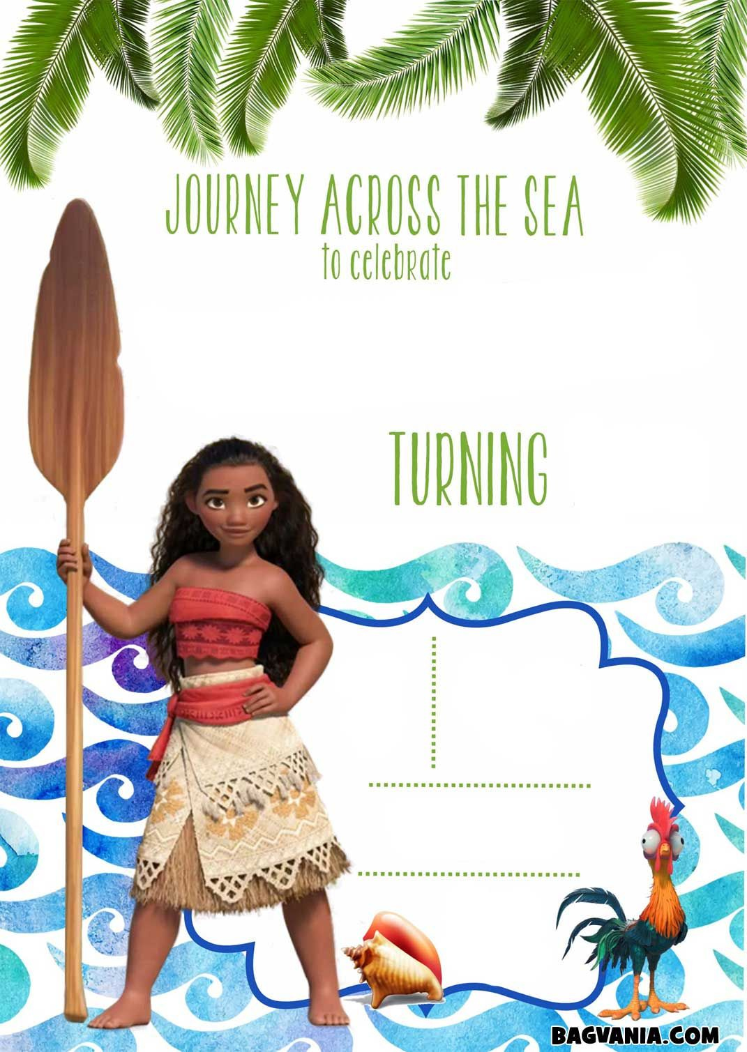 Download Now Free Printable Moana Birthday Invitation Templates regarding Free Printable Moana Birthday Invitations