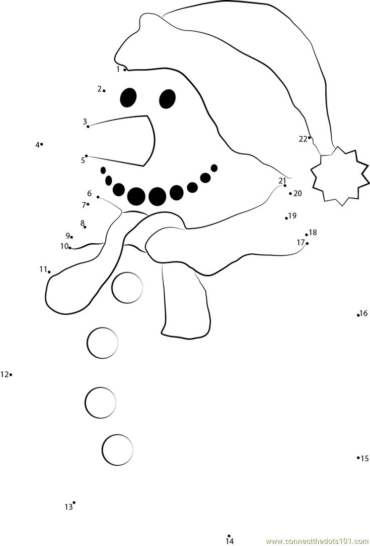 Download Or Print Snowman See Dot To Dot Printable Worksheet From intended for Free Christmas Connect The Dots Worksheets Printable