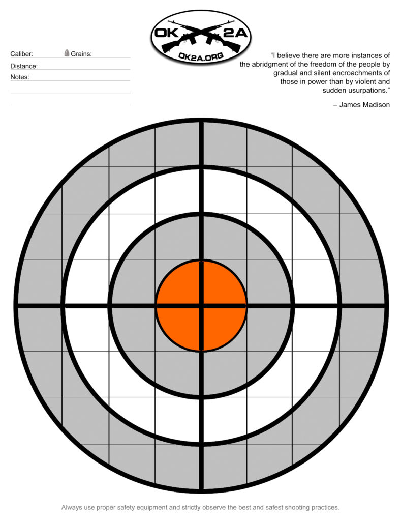 Download Printable Targets Here | Oklahoma 2Nd Amendment Association throughout Free Printable Targets for Shooting Practice