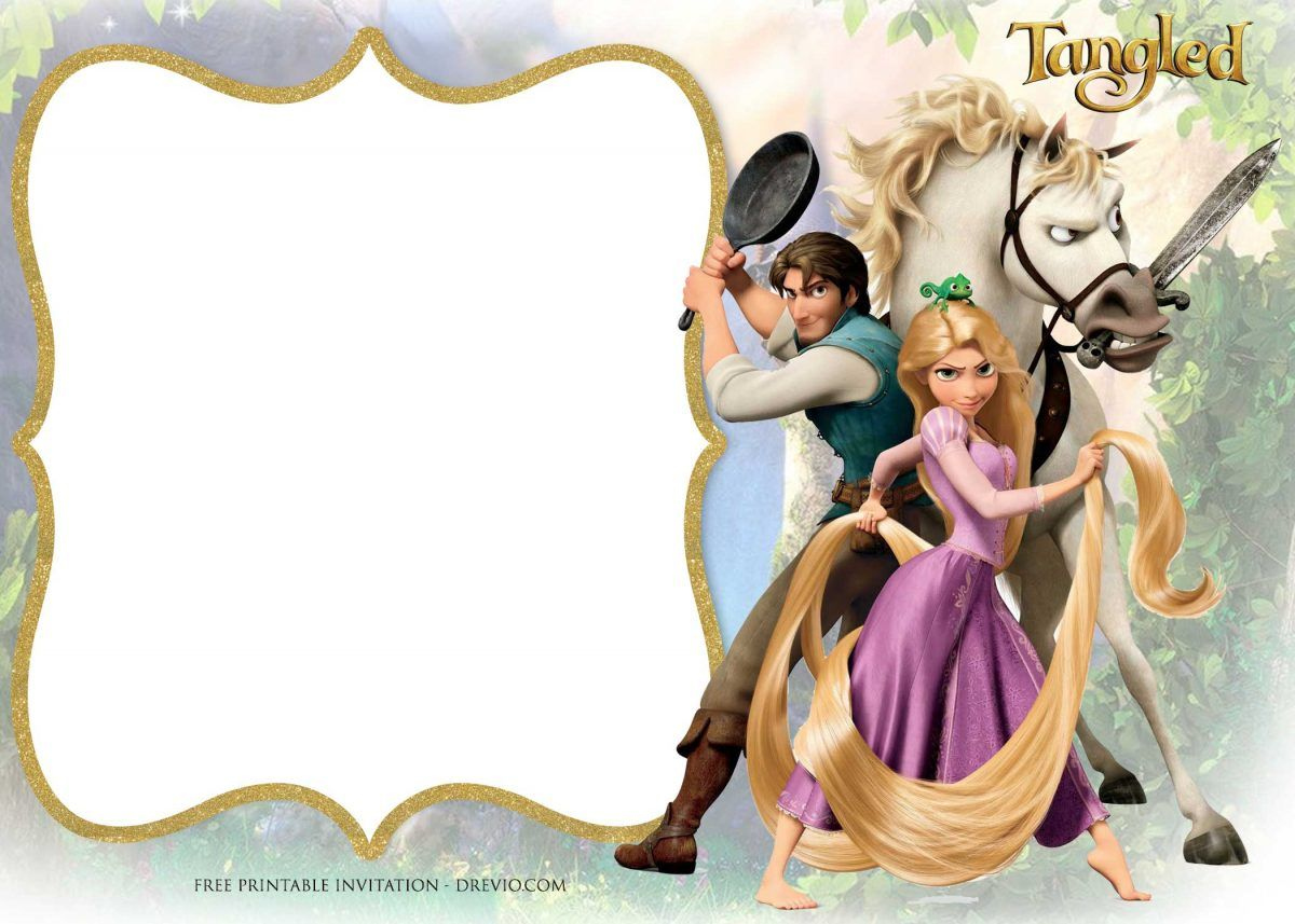 Download Rapunzel Invitations Template For Free – Free Printable with regard to Free Printable Tangled