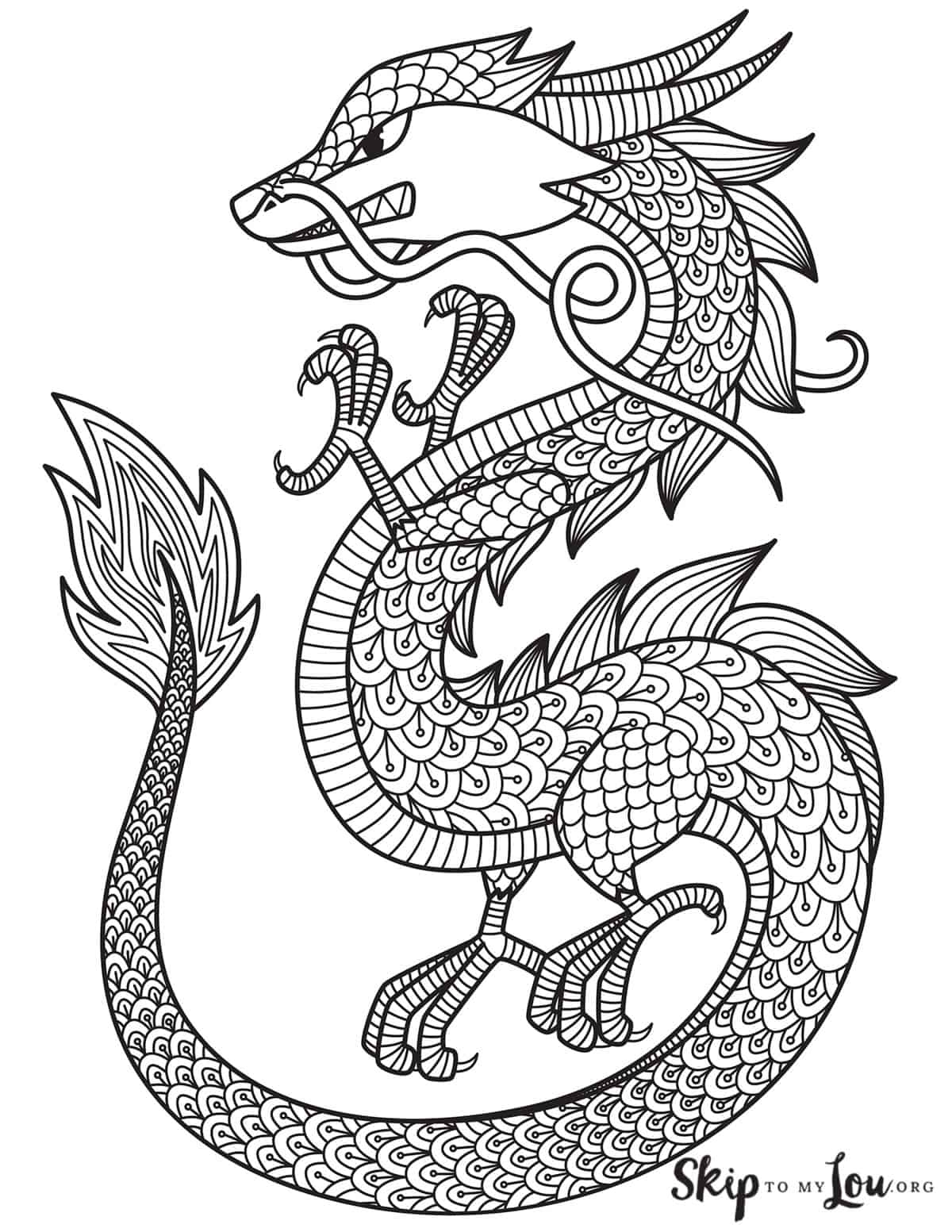 Dragon Coloring Pages | Skip To My Lou in Free Printable Chinese Dragon Coloring Pages