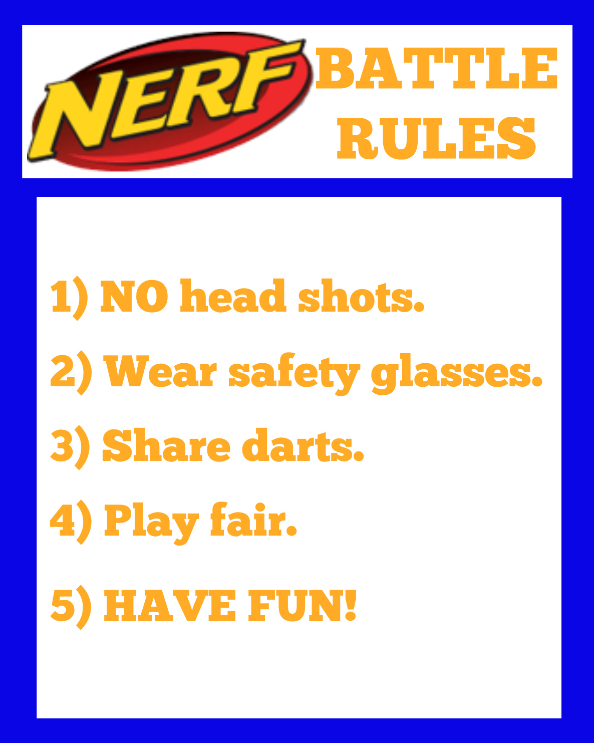 East Coast Mommy: Nerf Party Signs inside Free Nerf Printables