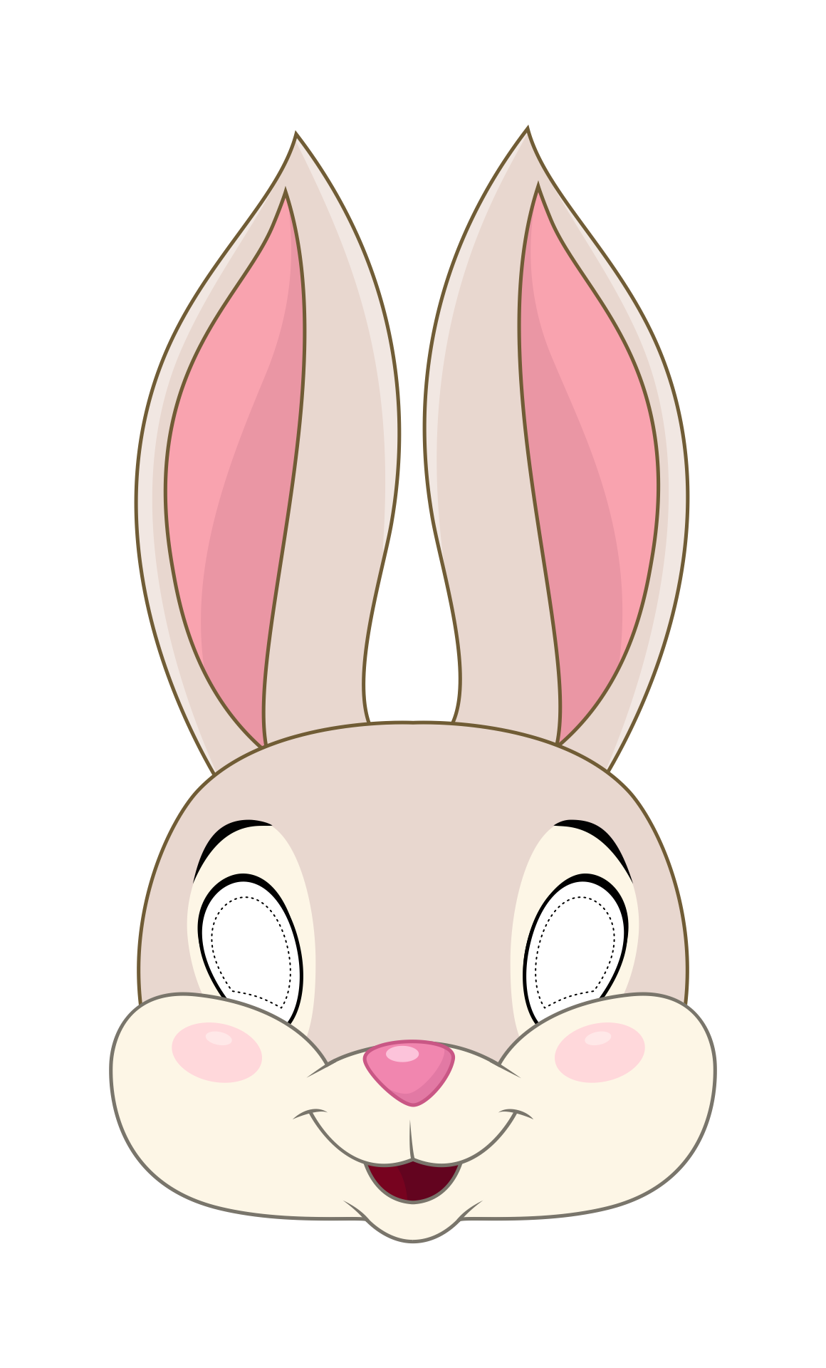 Easter Bunny Masks - 10 Free Pdf Printables | Printablee | Animal for Free Printable Easter Masks