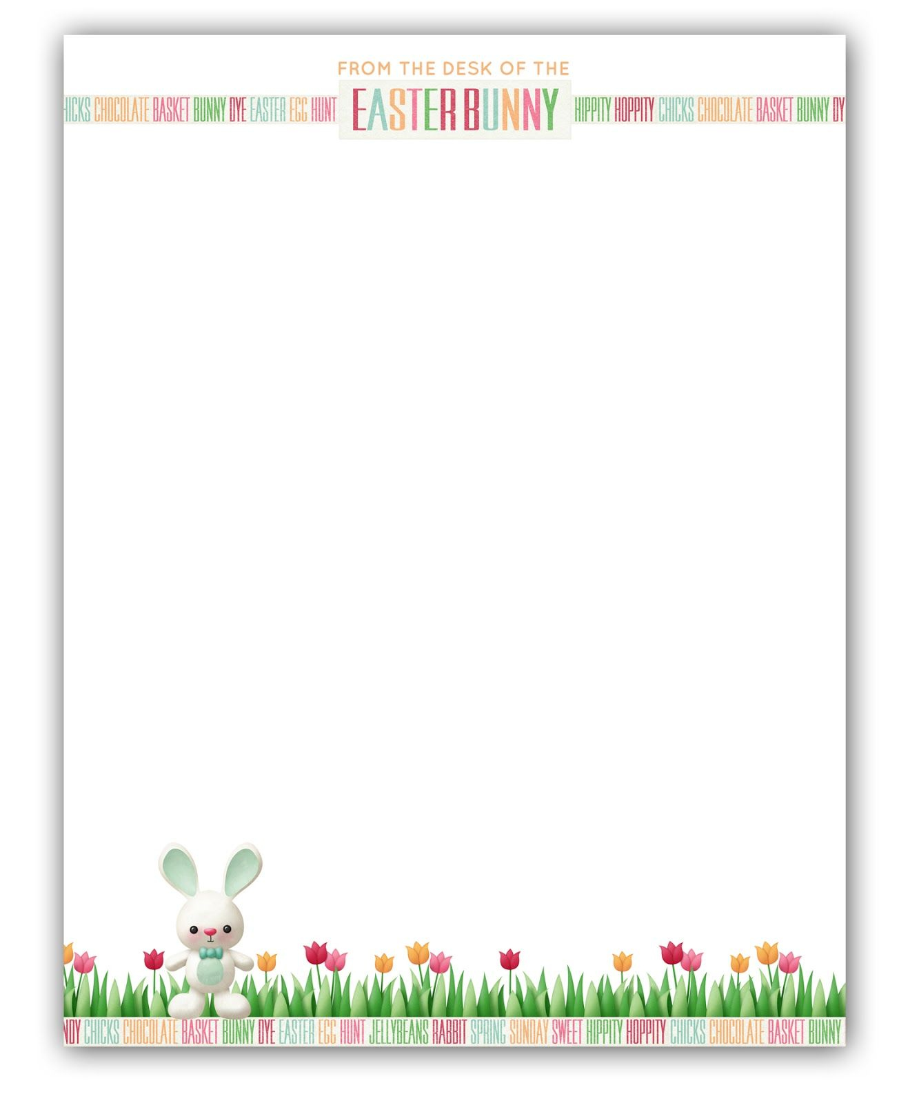 Easter Bunny Notes | Free Printable in Free Printable Easter Stationery