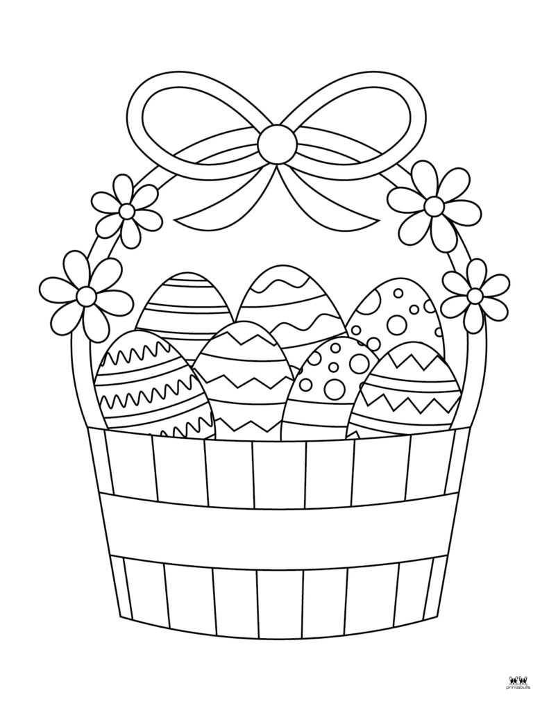 Easter Coloring Pages - 51 Free Printables | Printabulls with Free Printable Coloring Pages Easter Basket