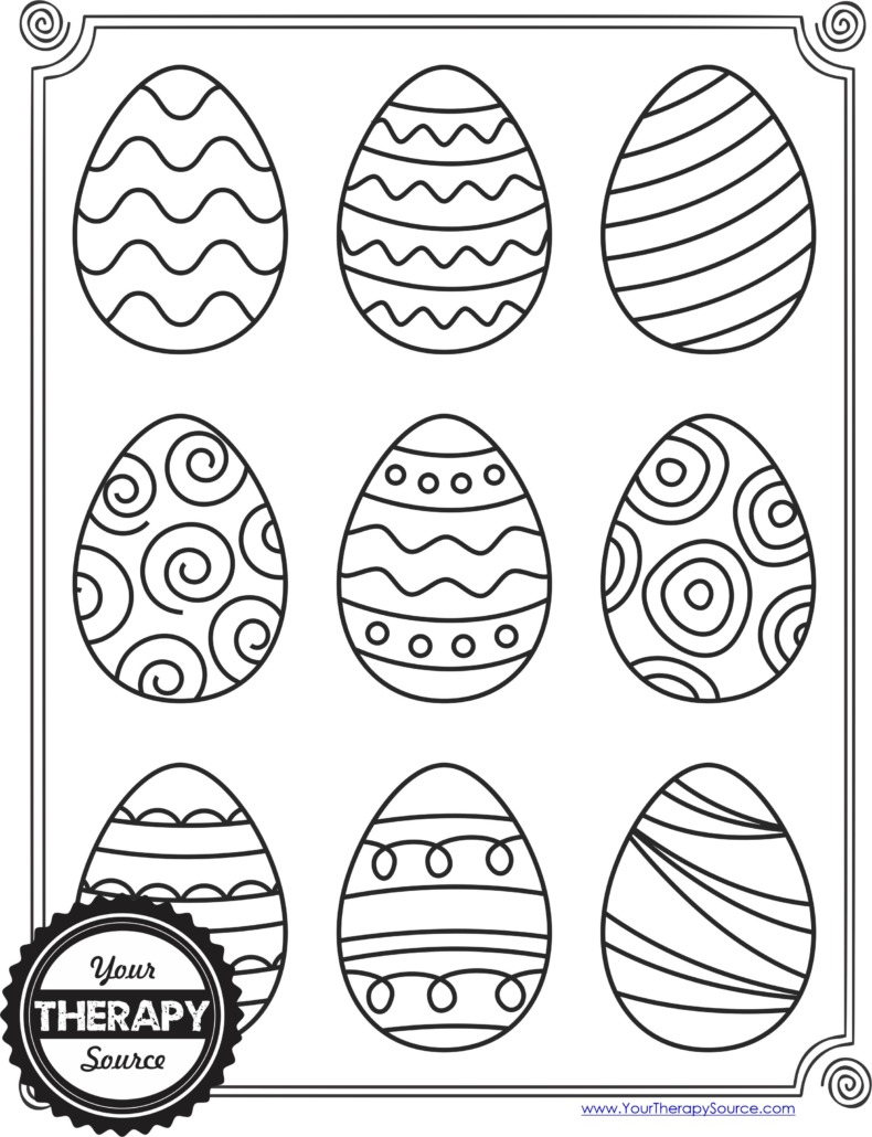 Easter Eggs Free Printables - Your Therapy Source with regard to Free Printable Easter Stuff