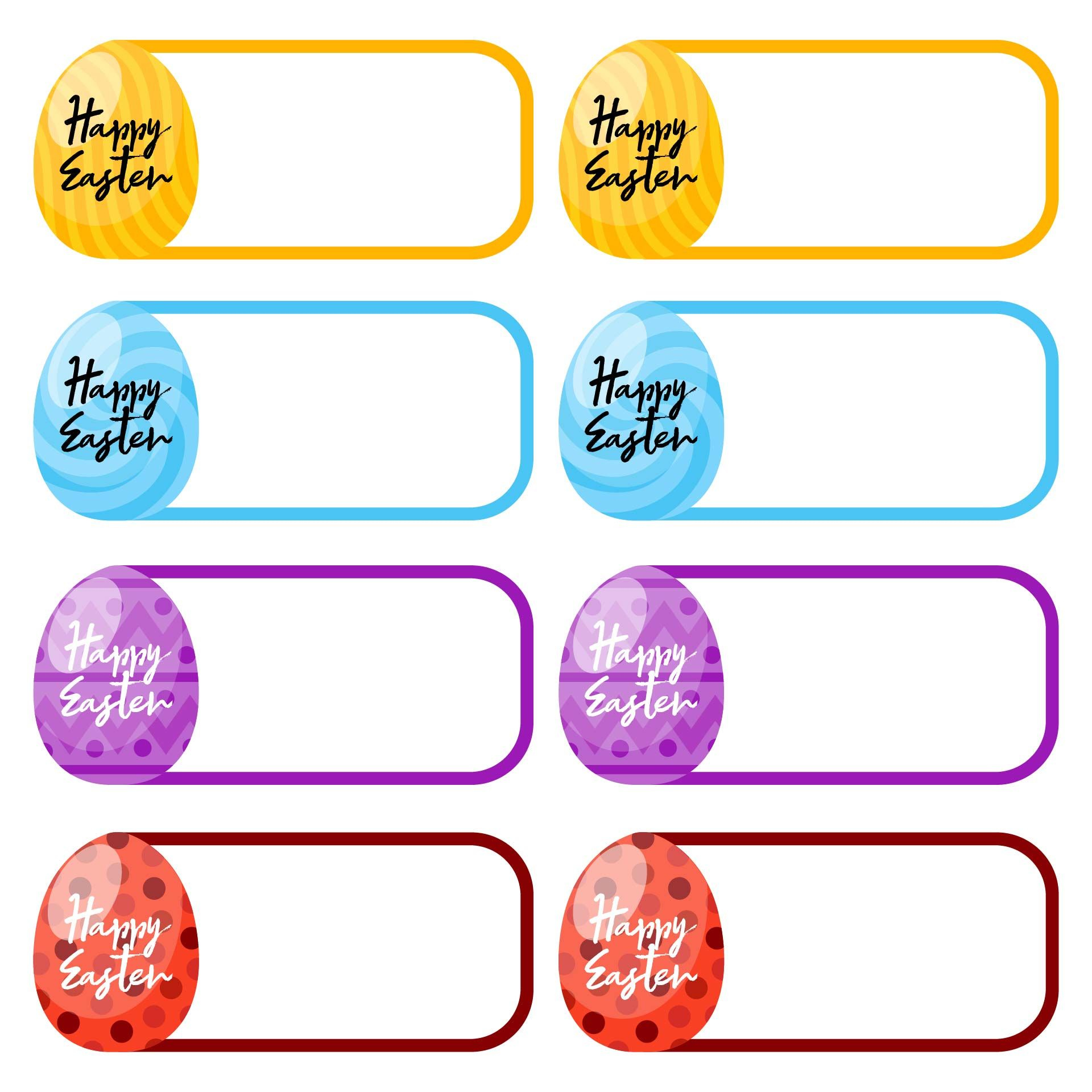 Easter Name Tag Labels - 10 Free Pdf Printables | Printablee in Free Printable Easter Basket Name Tags