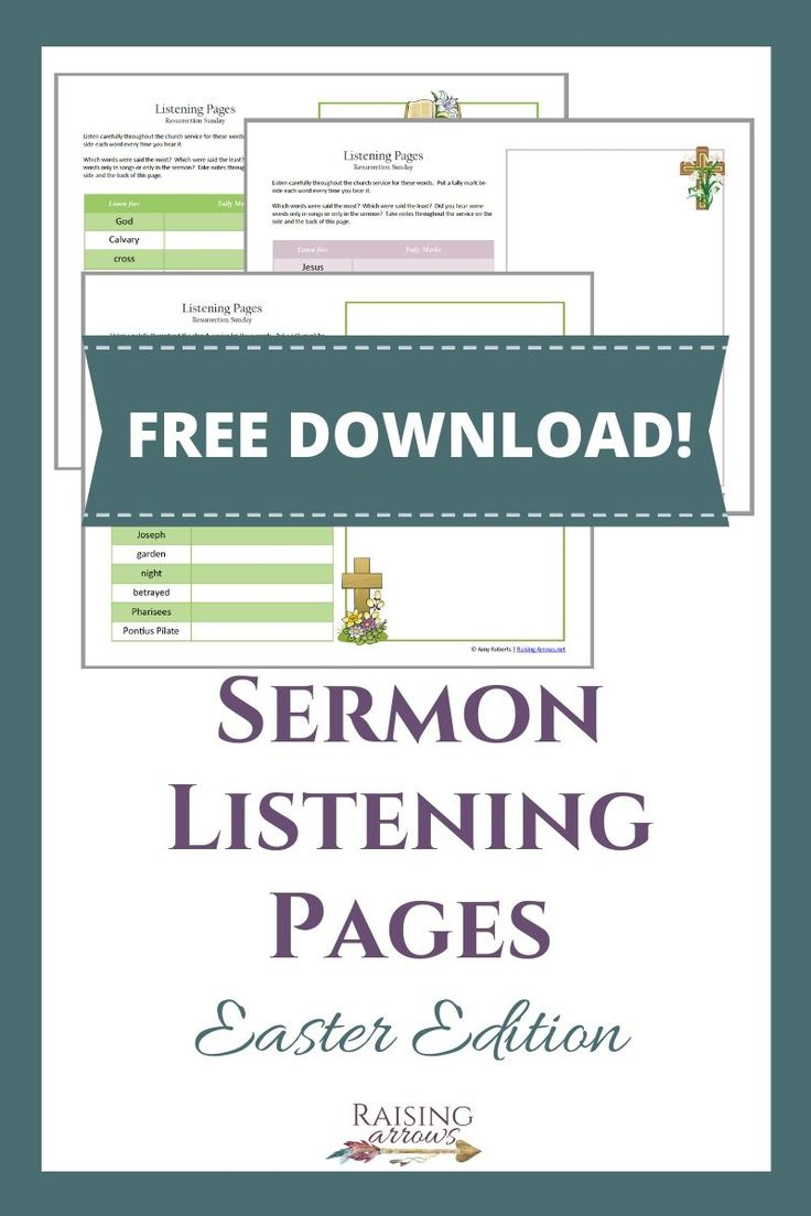 Easter Sermon Notes For Kids {Free Download!} | Sermon Notes, Free throughout Free Printable Easter Sermons