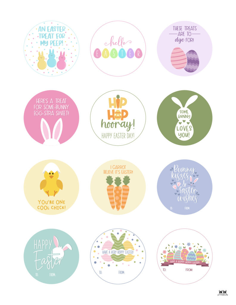 Easter Tags - 300 Free Printable Gift Tags | Printabulls for Free Easter Name Tags Printable