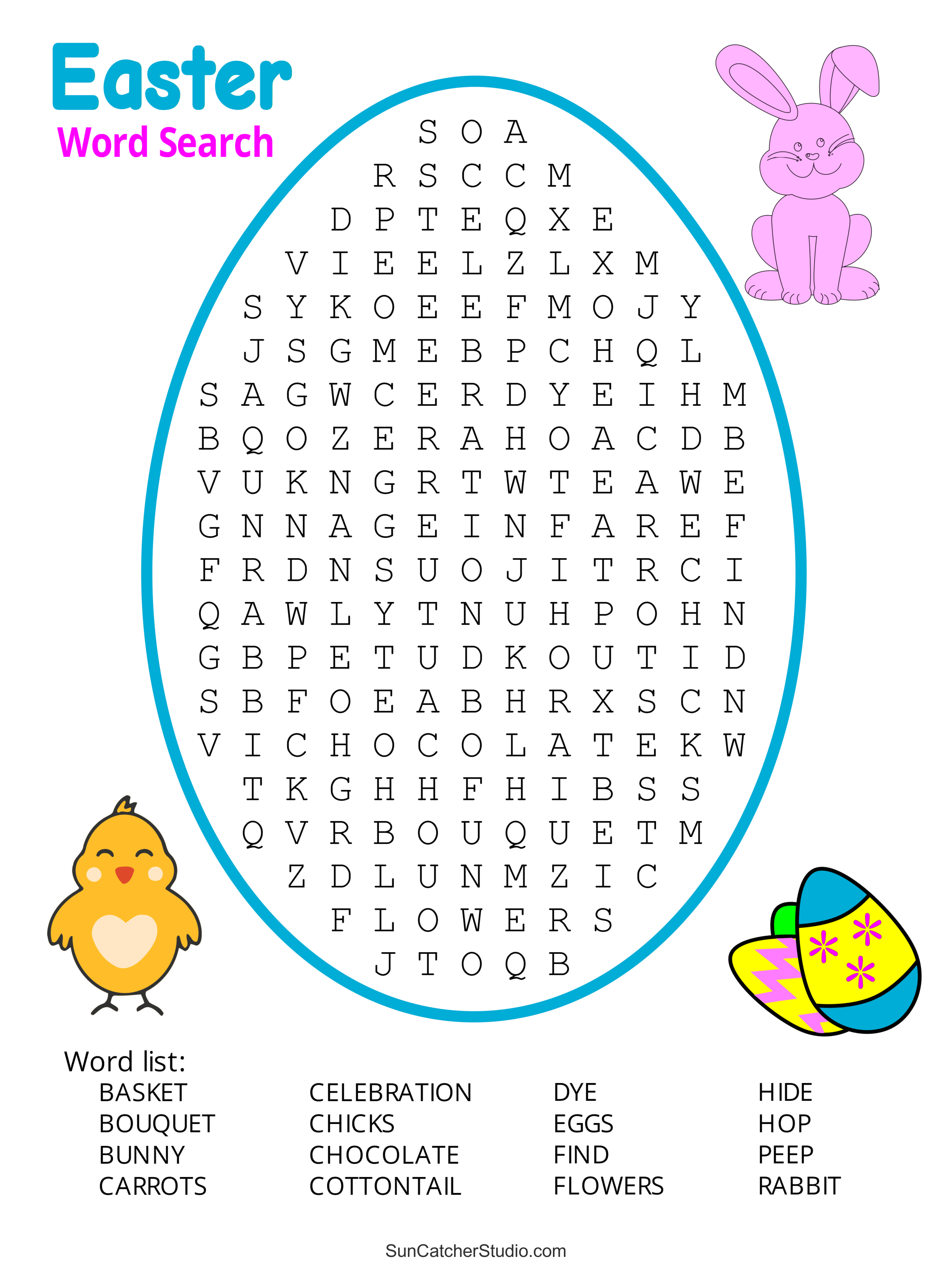 Easter Word Search (Free Printable Pdf Puzzles) – Diy Projects within Free Printable Easter Puzzles for Adults