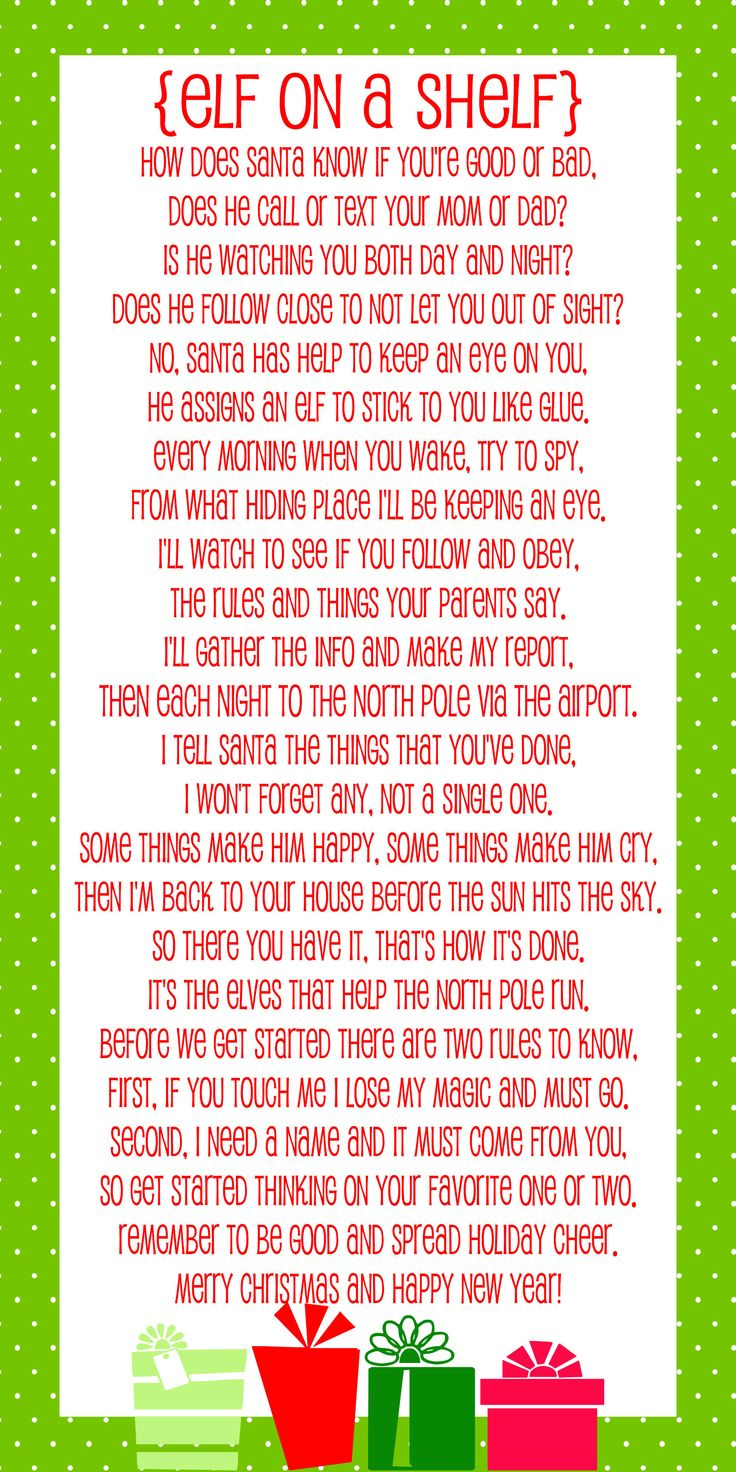 Easy Free Letter From Santa Magical Package | Christmas Elf, Elf intended for Free Printable Elf On The Shelf Story